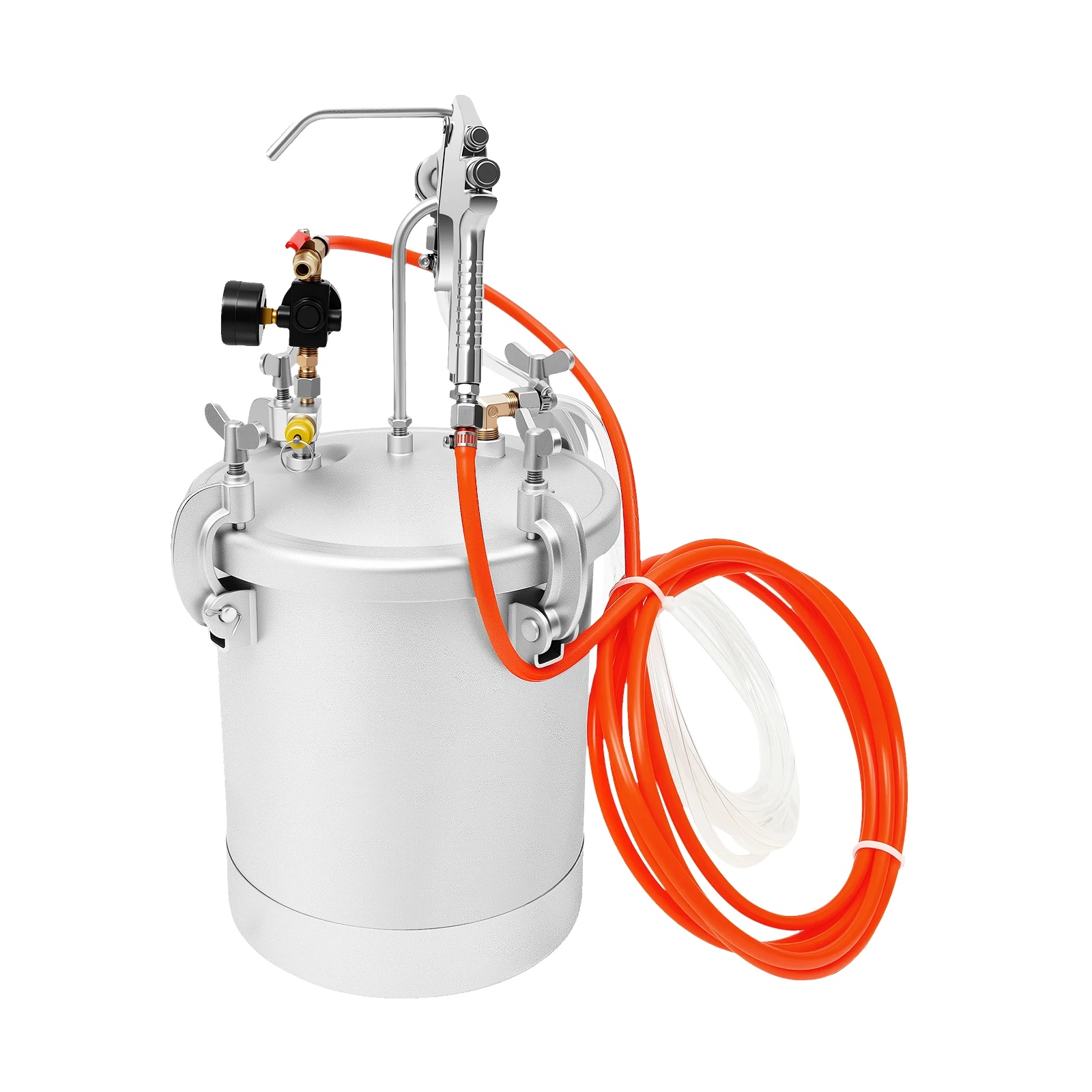 Sprühmaschine, 8,3 L Kapazität, Einstellbarer Druck, Silber, Kein Stecker