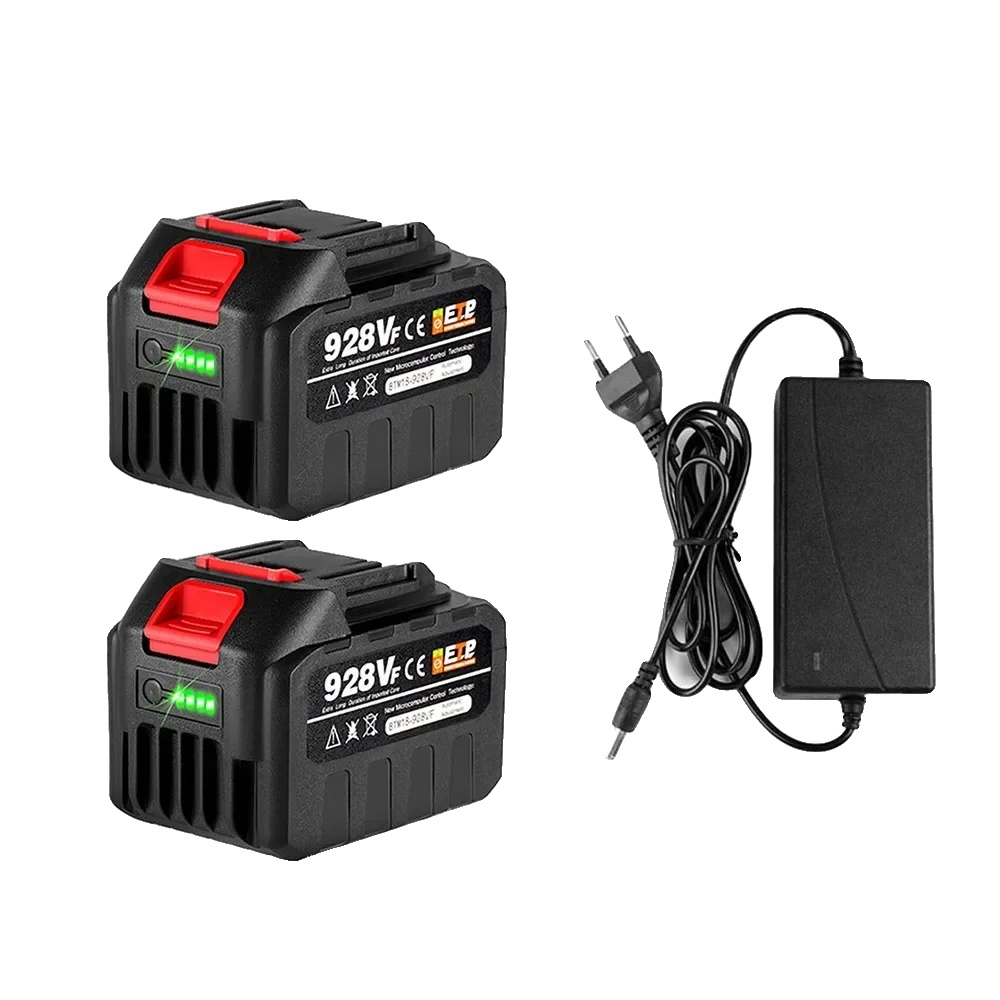 Lithium-ionen-batterie, Hohe Kapazität, Batteriestatusanzeige, 2-4.5ah-1 Ladegerät, 21v