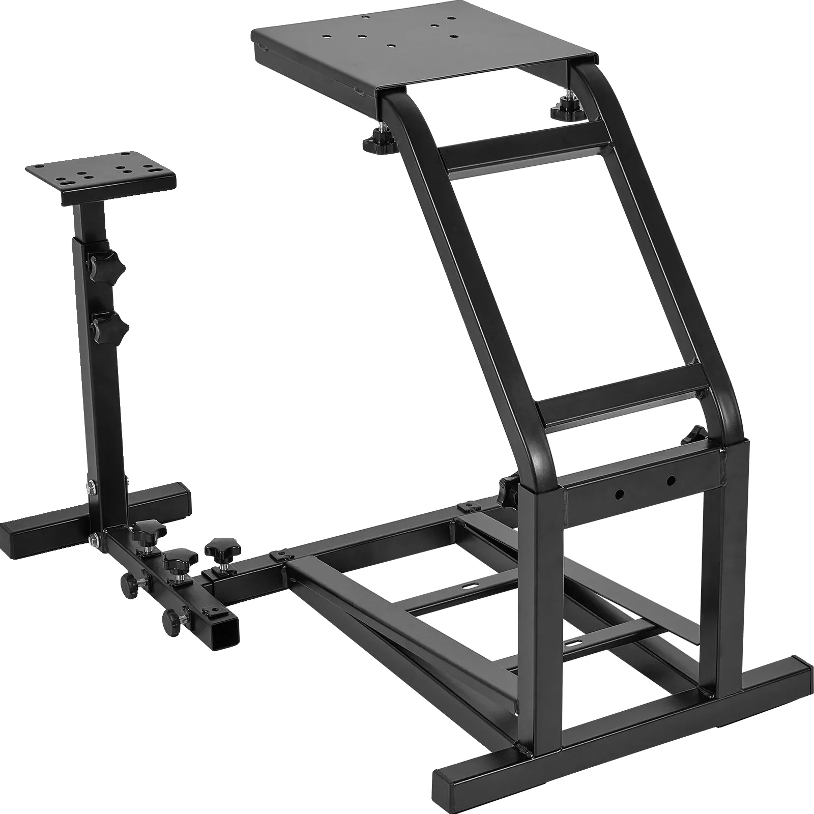 Rennradständer, Hochlegierter Stahl, Verstellbare Höhe 22,4" - 28,5", Radhaltergröße 9" X 9,8", Schaltknüppelhalterhöhe 13,8" - 20,9", Pedalplatte