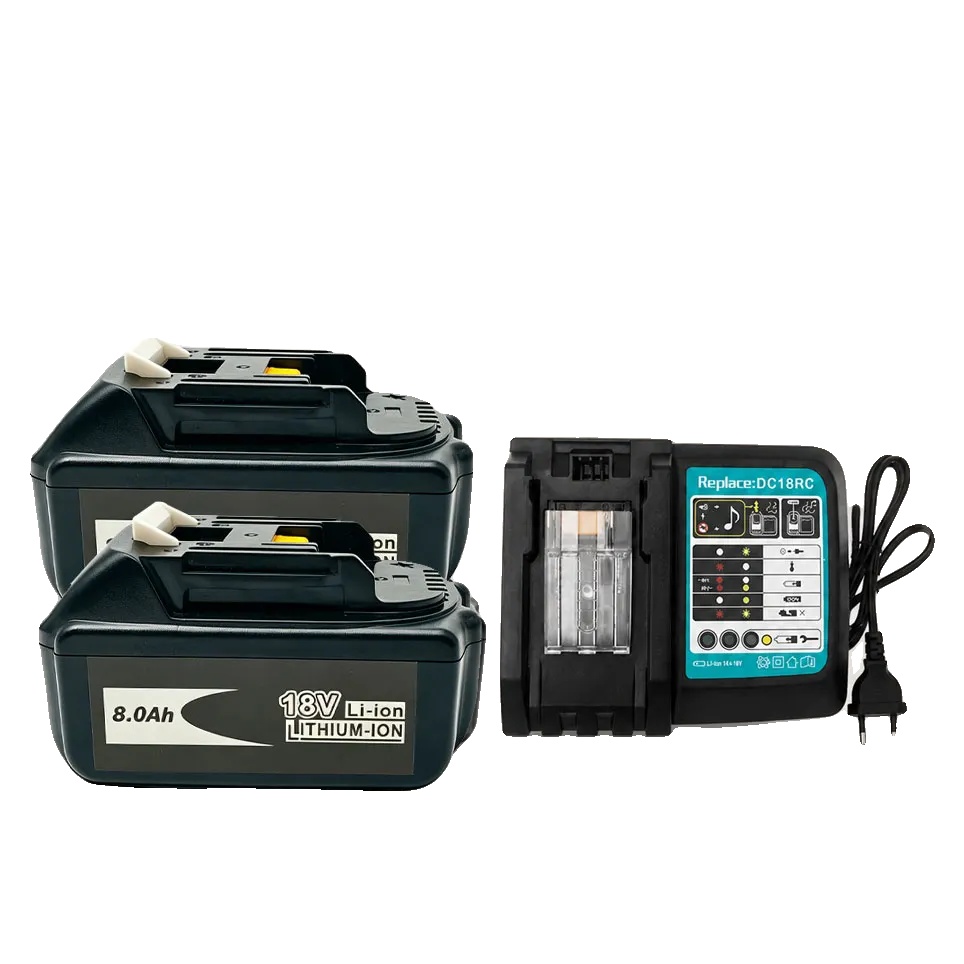 Ersatzbatterie, 8000mah Kapazität, Kompatibel Mit Elektrowerkzeugen, 2x8.0ah-ladegerät