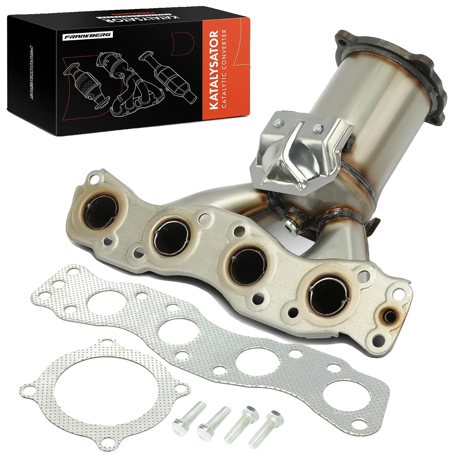 Katalysator, Cordierit-material, 390 Mm Länge, Kompatibel Mit Fiat, Euro 4 Emissionsstandard, Inklusive Schrauben