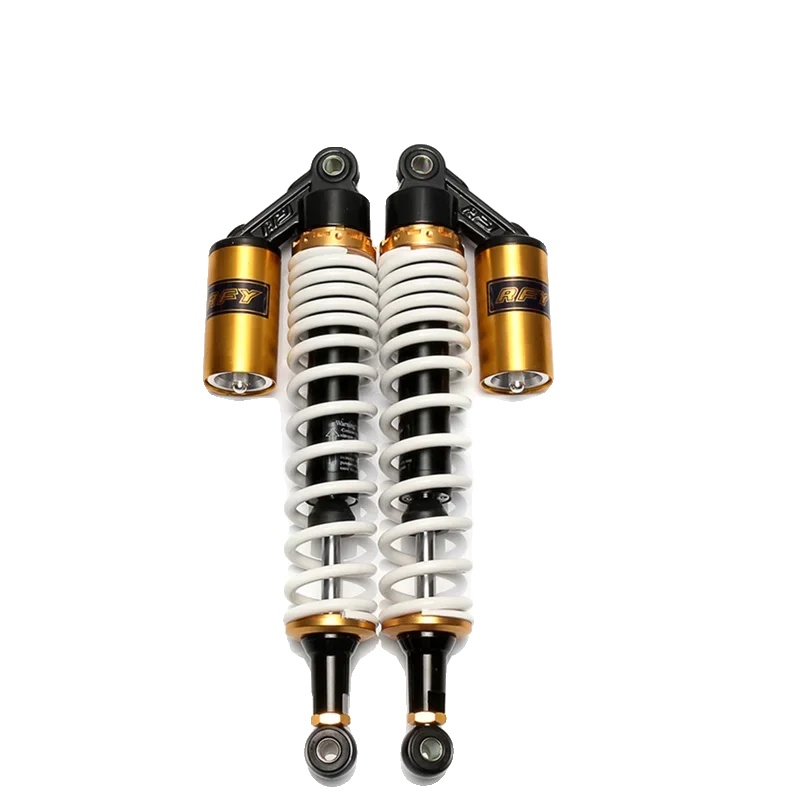 Motorradstoßdämpfer, 400 Mm Länge, 430 Mm Gesamtlänge, Augen-durchmesser 12 Mm, Augen-dicke 21 Mm, Feder-dicke 8 Mm