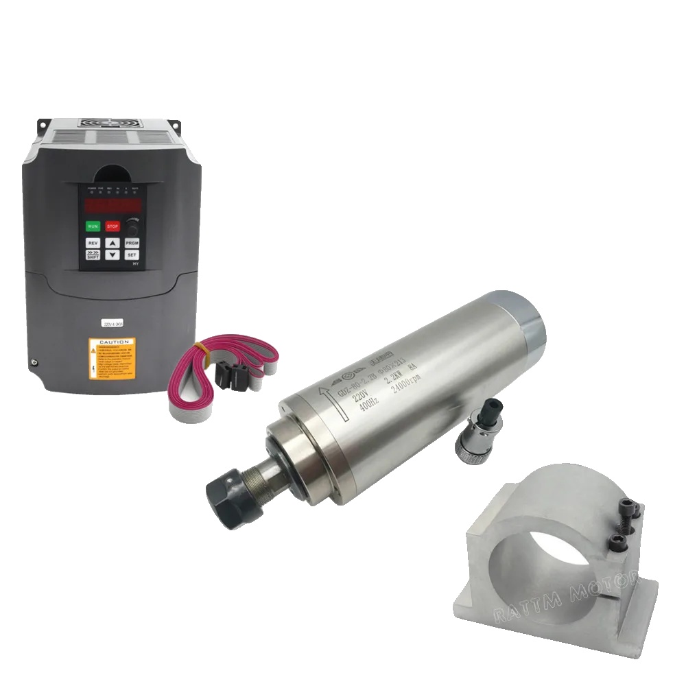 Cnc-spindelmotor, Wassergekühlt, 2,2 Kw Leistung, Mit Vfd-klemme 220v