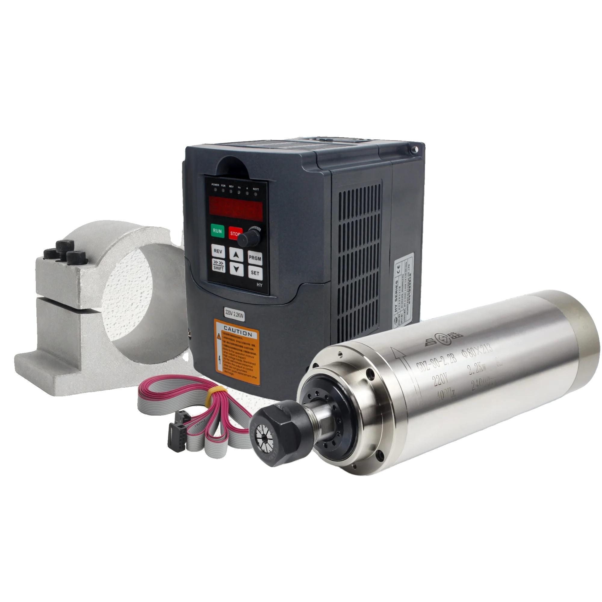 Wassergekühlter Spindelmotor, Vfd-wechselrichter, Er20 Spannzangen-system, Mit Vfd-klemme