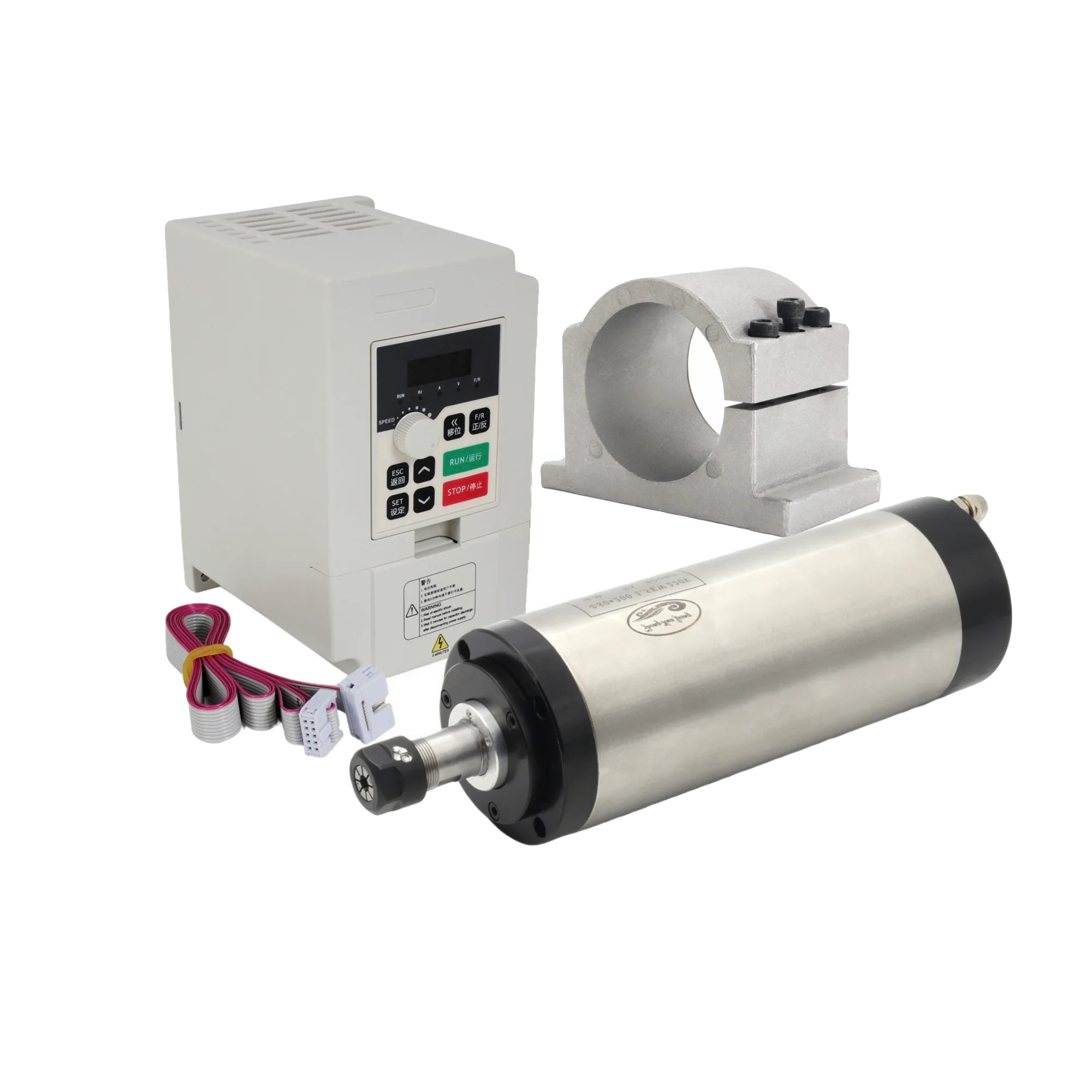 Cnc-fräse, 1,5 Kw Wassergekühlter Spindelmotor, Inverter Enthalten, Vfd-klammer Hinzufügen, 220v