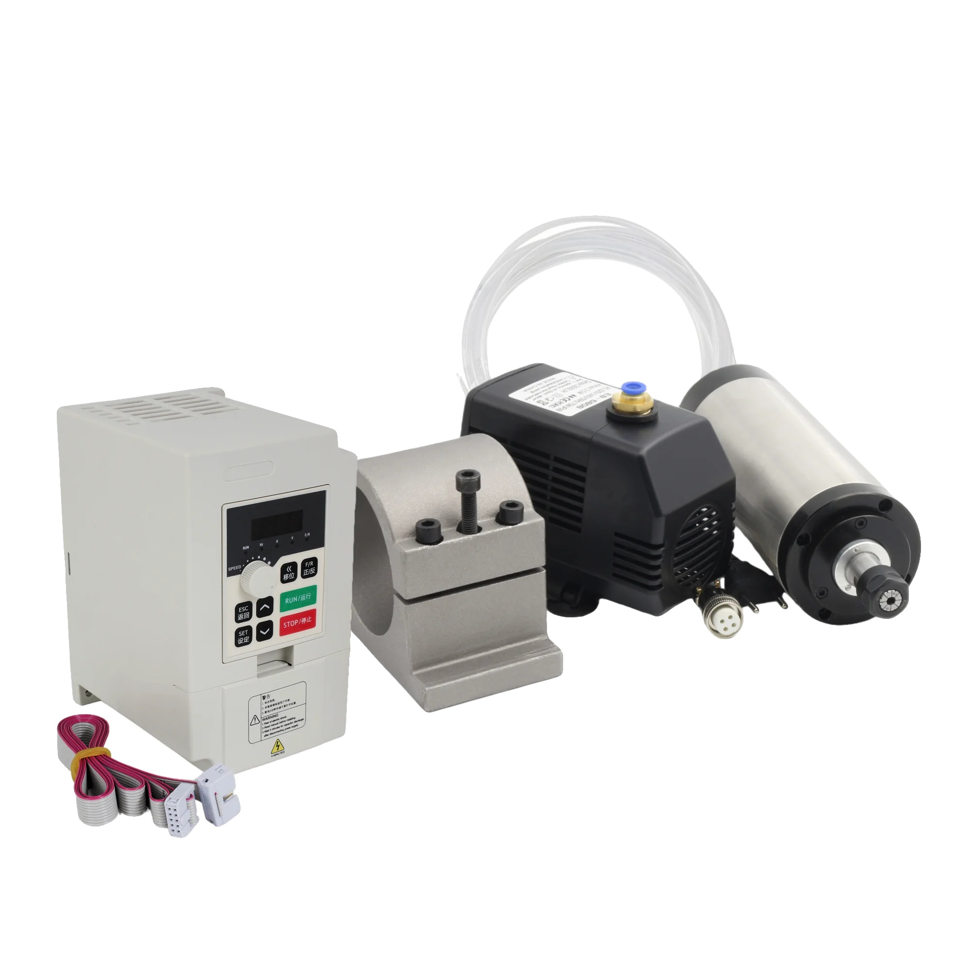 Cnc-fräse, 1,5 Kw Wassergekühlter Spindelmotor, Inverter Enthalten, Vollständiges Kit, 220v-a