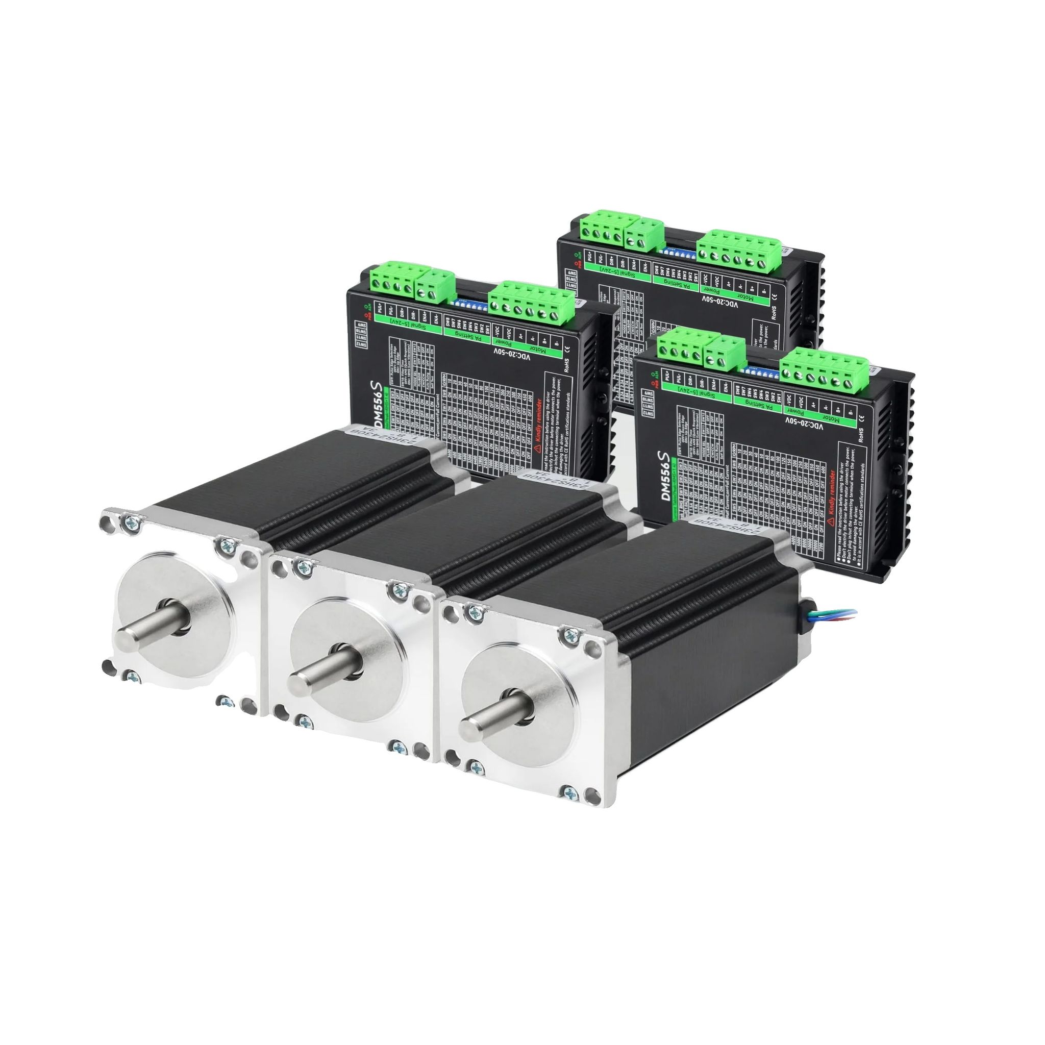 Schrittmotor, Hohes Drehmoment, Doppelte Welle, 3 Stück & Fahrer, 8mm-c