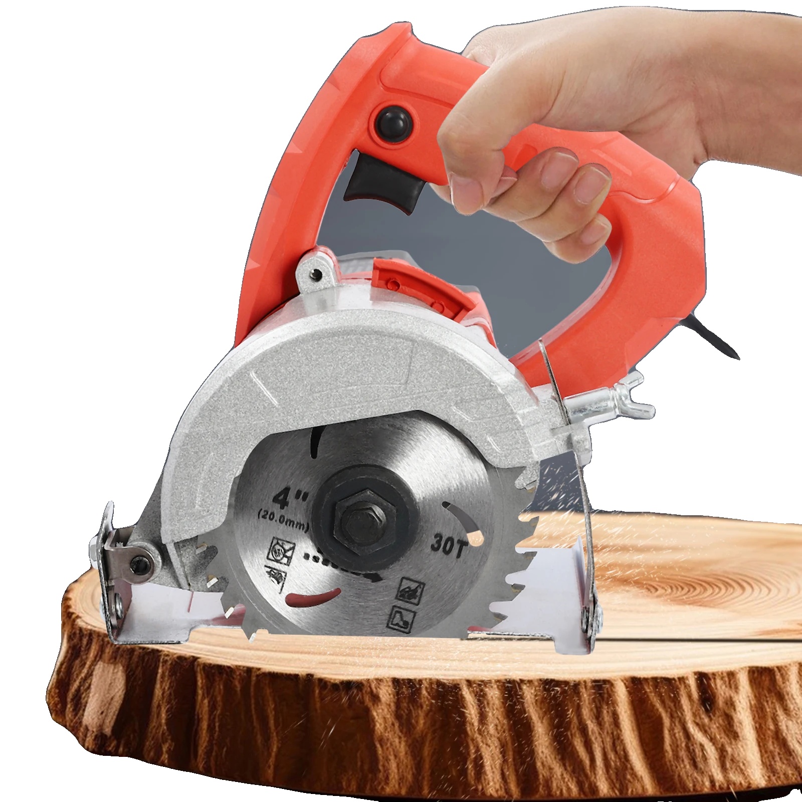 Handgeführte Schneidesäge, Verstellbarer Winkel, Hohe Effizienz, Rot
