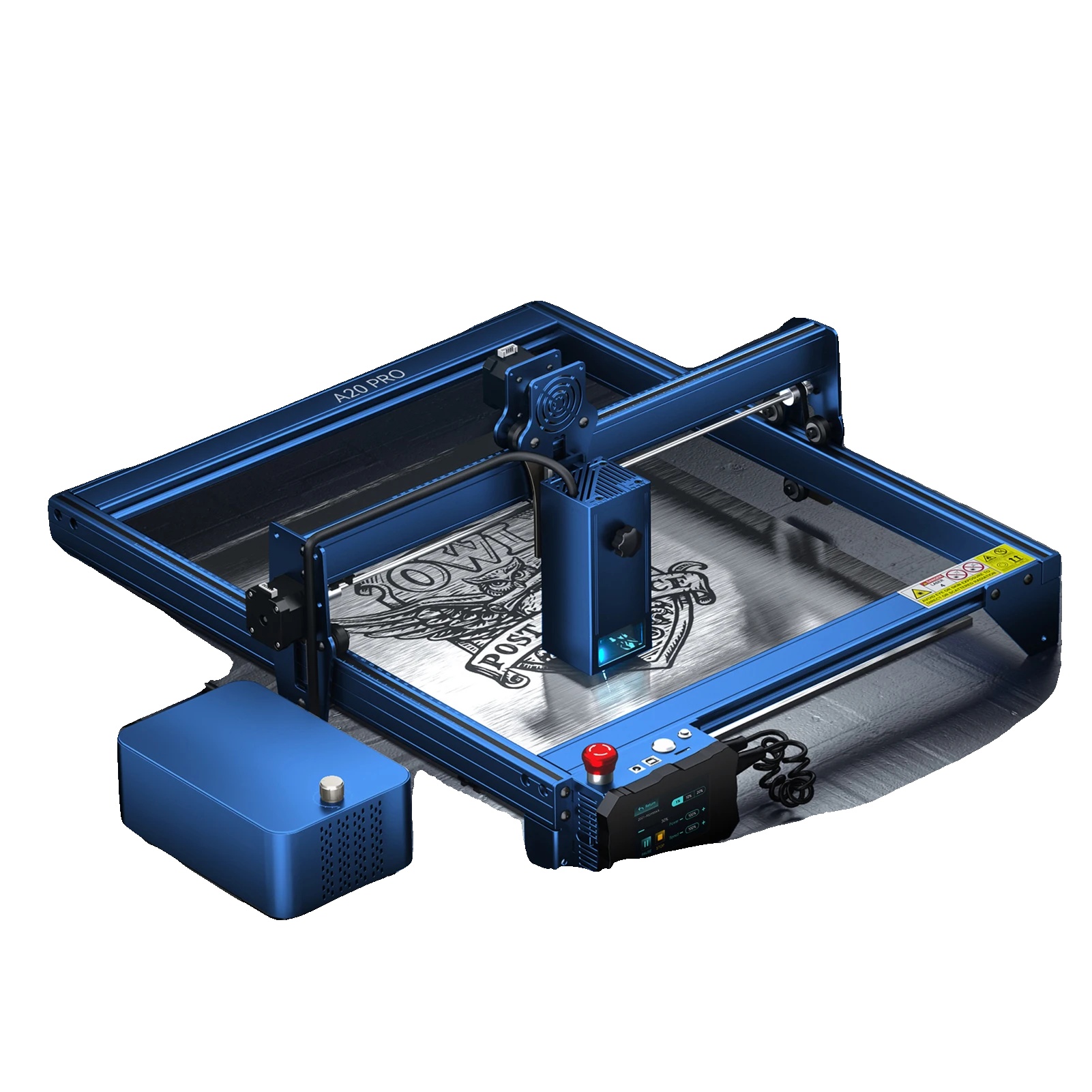 Lasergravierer, 20w Pro Optische Leistung, 32-bit-motherboard, Verbessertes Luftunterstützungssystem, Schneidet 10mm Holz, Schneidet 0,05mm Edelstahl