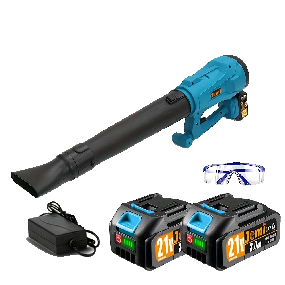 Laubbläser, 420 Cfm Luftvolumen, 6 Geschwindigkeitsstufen, 2x Batterie