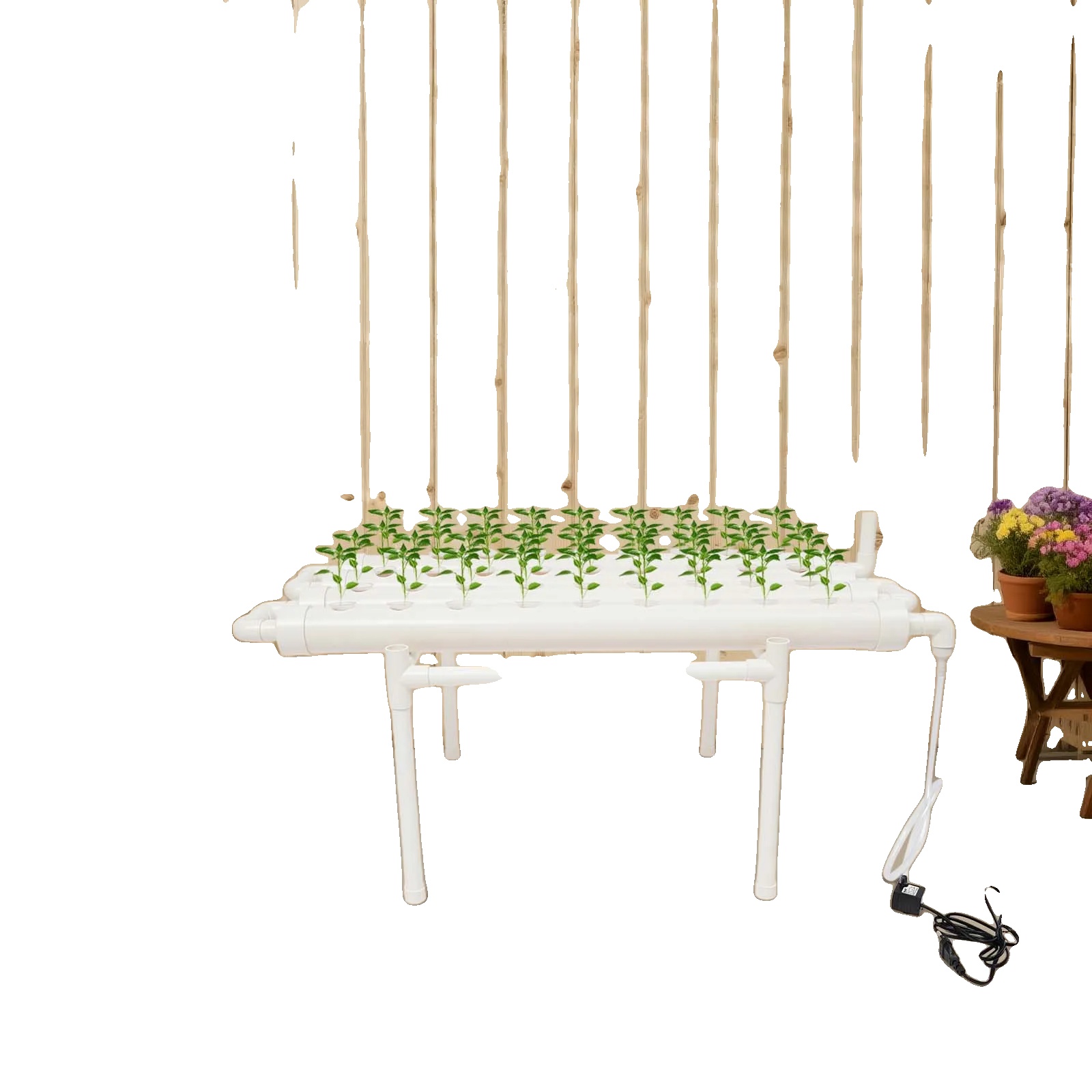 Hydroponisches Anbausystem, 36 Pflanzenstandorte, Vertikales Gartenkit, Weiss