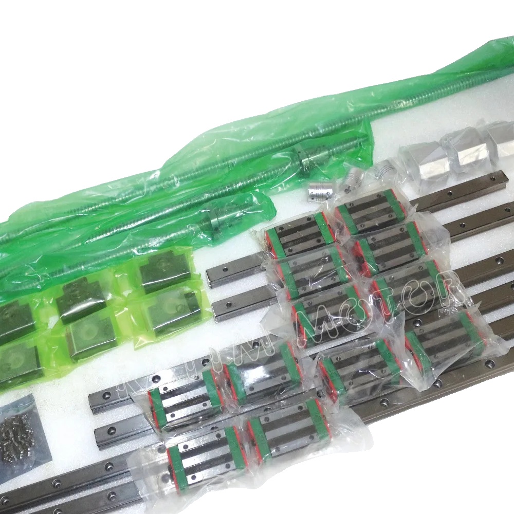 Linearschienen-cnc-kit, Führungs-längen 400mm/1000mm/1500mm, Kugelgewindelängen 400mm/1000mm/1500mm, Schraubendurchmesser 20mm, Schraubenschritt 5mm,