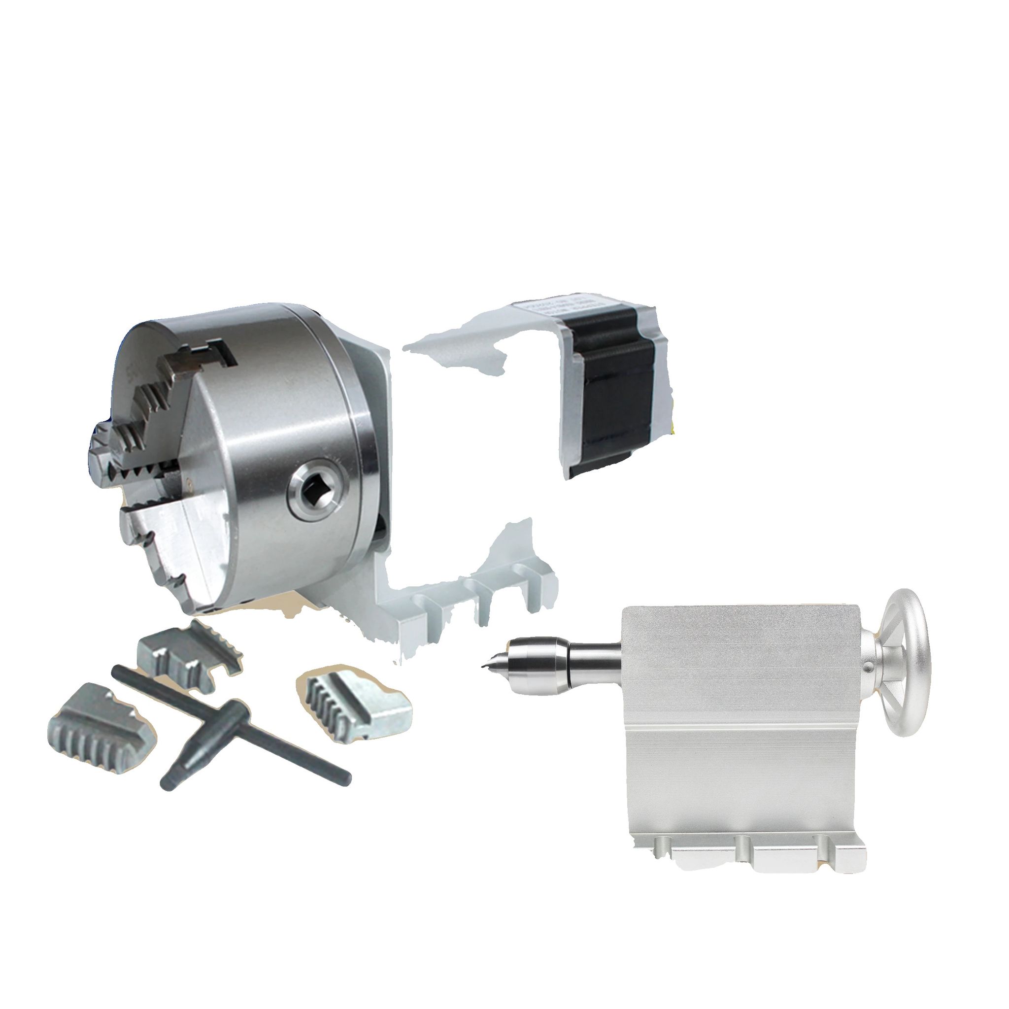 Rotary-achse, Länge 130 Mm, Breite 50 Mm, 50:1 Übersetzung, Max. Tragfähigkeit 10 Kg, Passt Auf 3-backenfutter