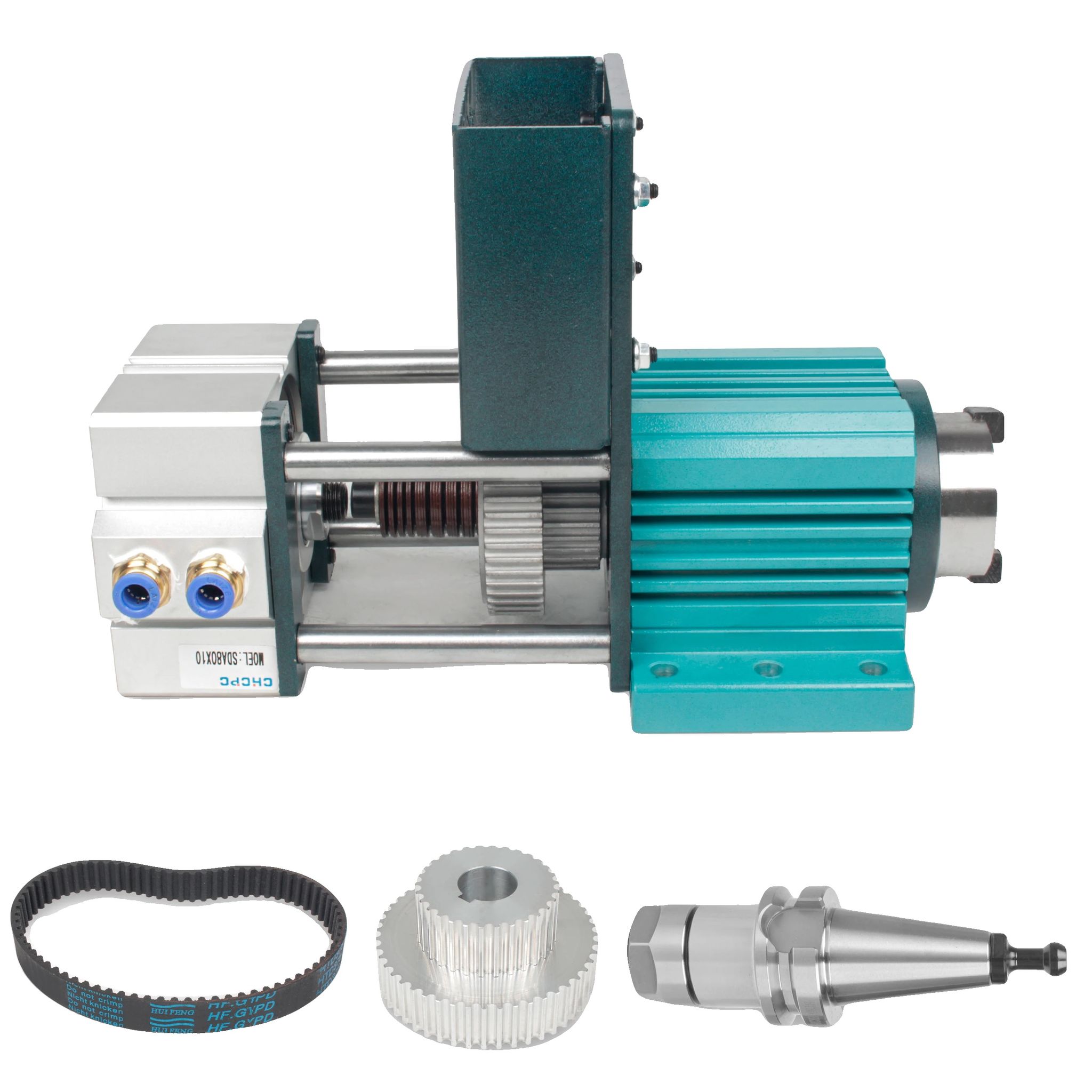 Unpowered Spindel, 5000 U/min, 300 Kgf Zugkraft, Bt30er20 Werkzeughalter, Riemenantrieb, Passt Zu 80mm Flansch Servomotor
