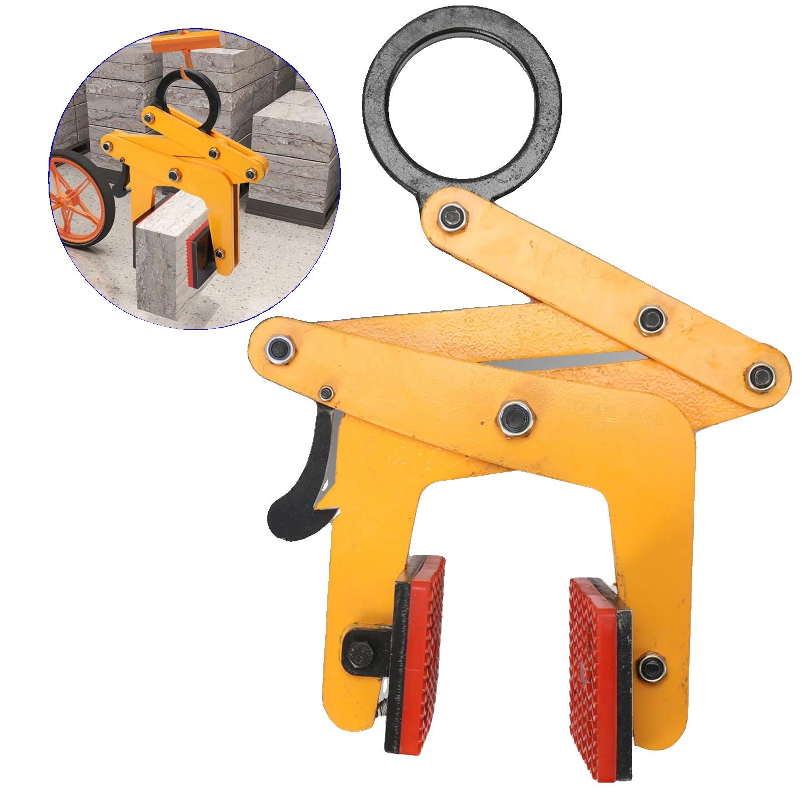 Marmorheberzange, 390 Kg Tragfähigkeit, Verstellbare Klemmweite 3-8,5 Cm, Material Aus Niedriglegiertem Stahl, Benutzerfreundliches Design, Wiegt 3,5
