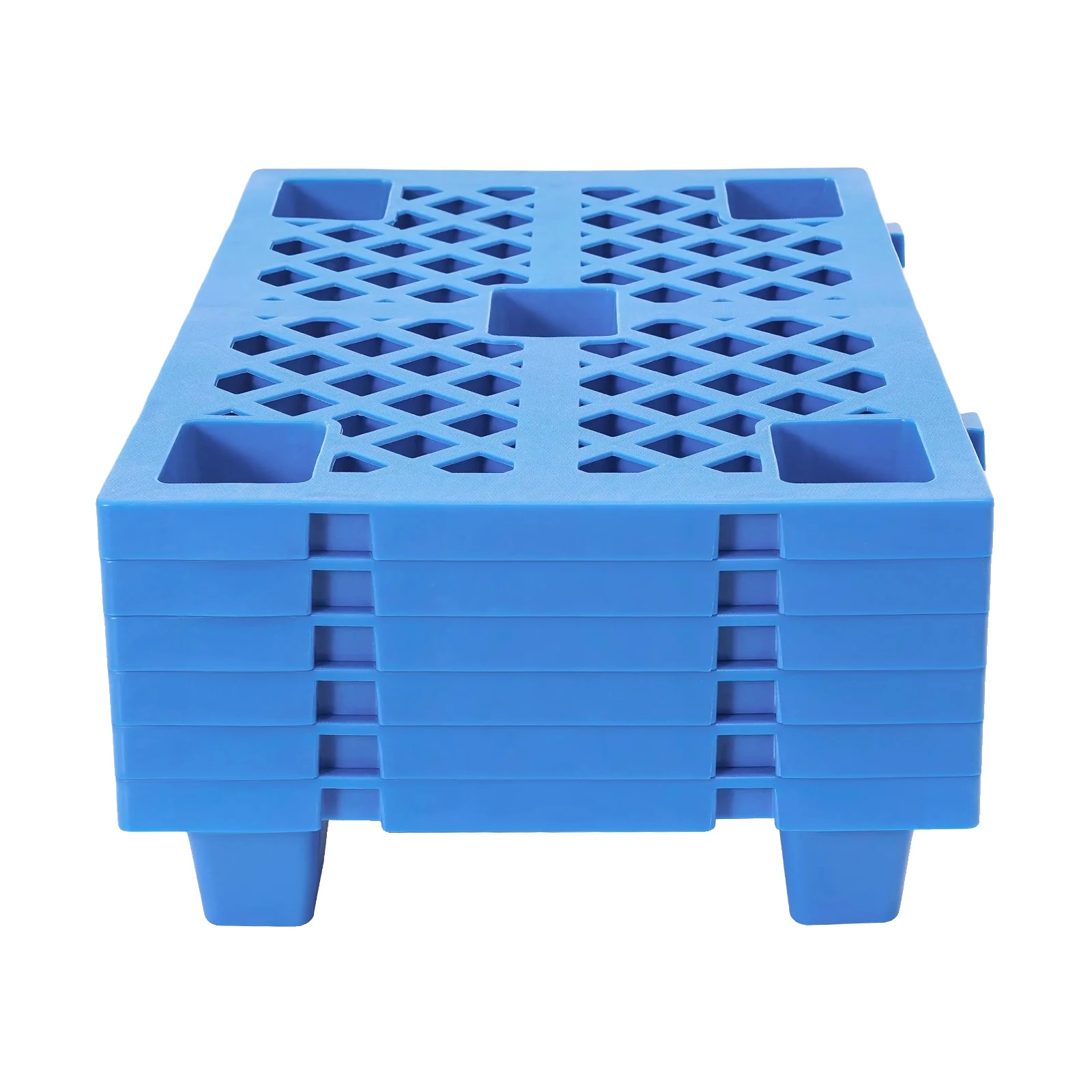 Lagerpaletten, 6 Stück, Ineinandergreifendes Design, Hohe Tragfähigkeit, Blau