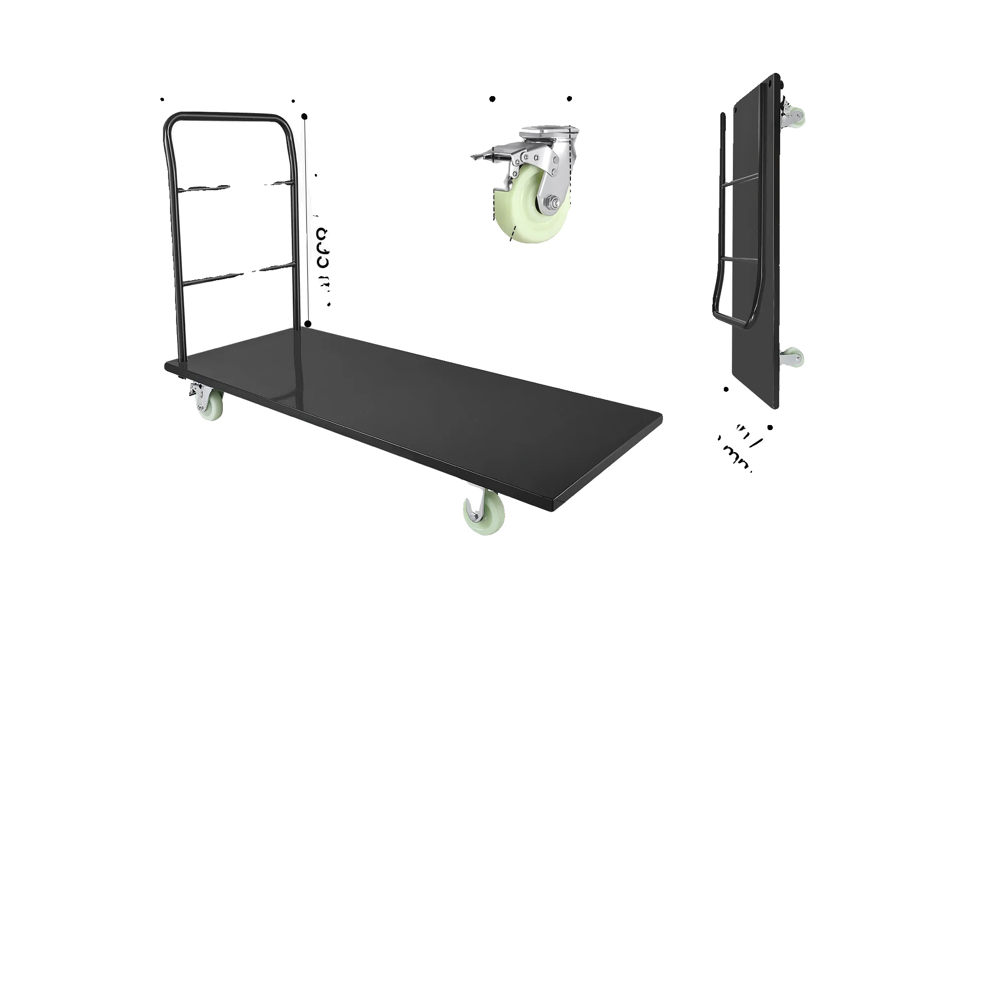 Plattformwagen, 2000 Lbs Tragfähigkeit, Langlebige Legierungsstahlkonstruktion, 30x60inch