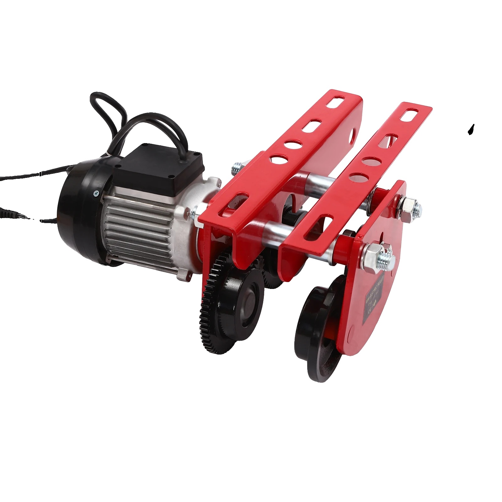 Elektrischer Winden, 1000 Kg Tragfähigkeit, Langlebige Q235 Stahlkonstruktion, Rot, 1 Tonne