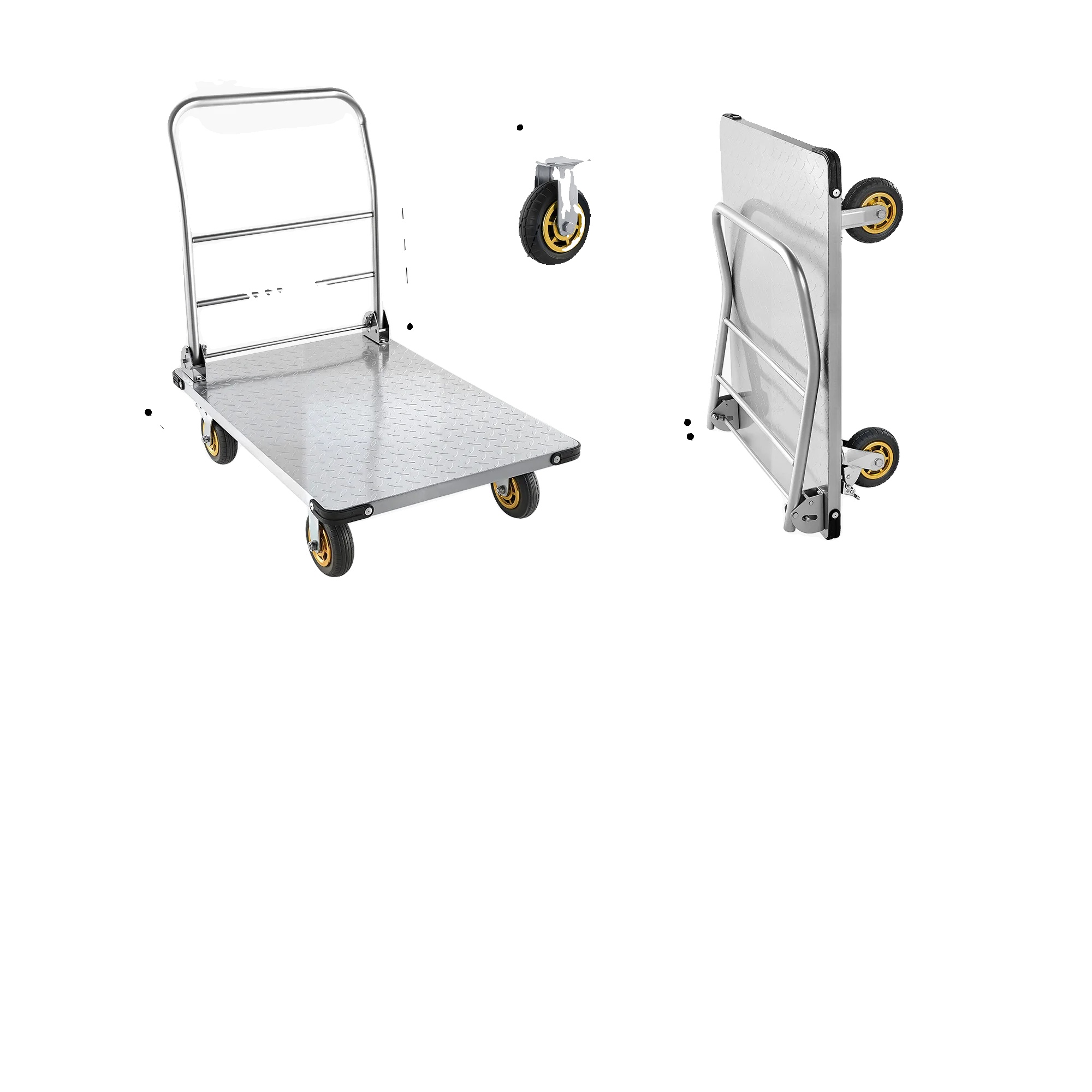 Plattformwagen, Stahlkonstruktion, Schwenkräder, 2000lbs