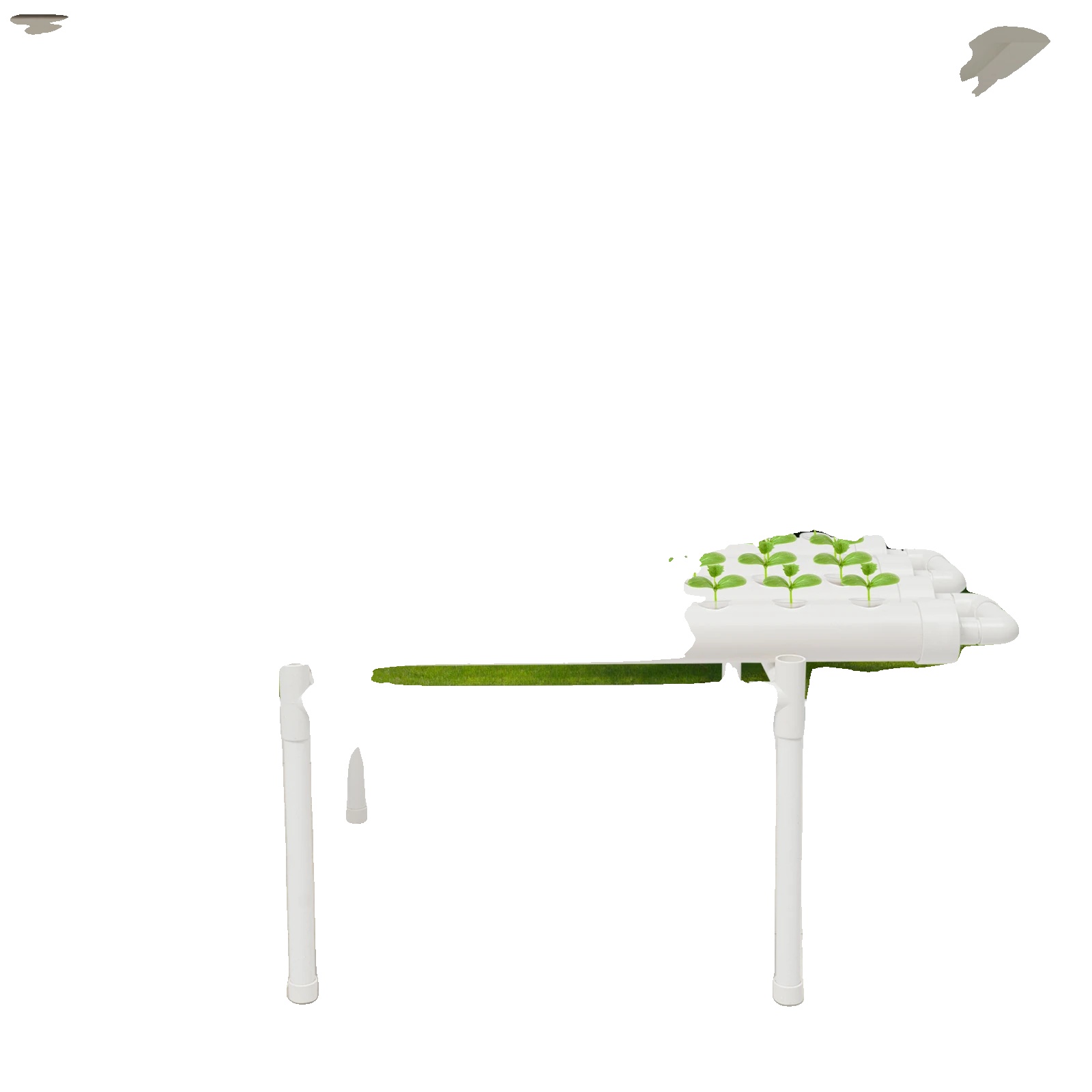 Hydroponisches Anbauset, 100 Cm × 50 Cm × 30 Cm, 36 Pflanzenstandorte, Pvc-u Material, 4 Rohre, 6,3 Cm Rohrdurchmesser