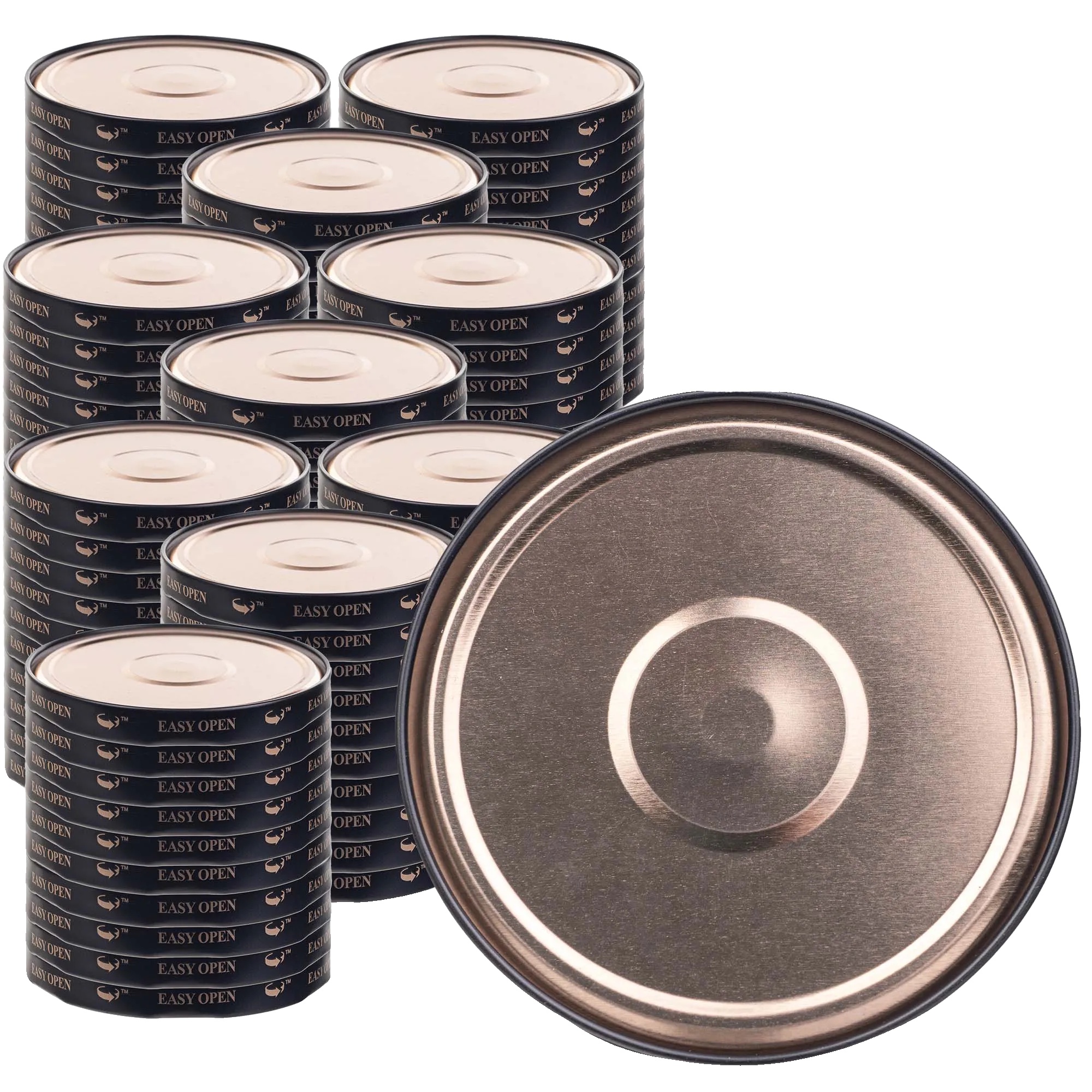Metallkappen Für Gläser, Kompatibel Mit 66mm Gläsern, Drehverschluss, Schwarz