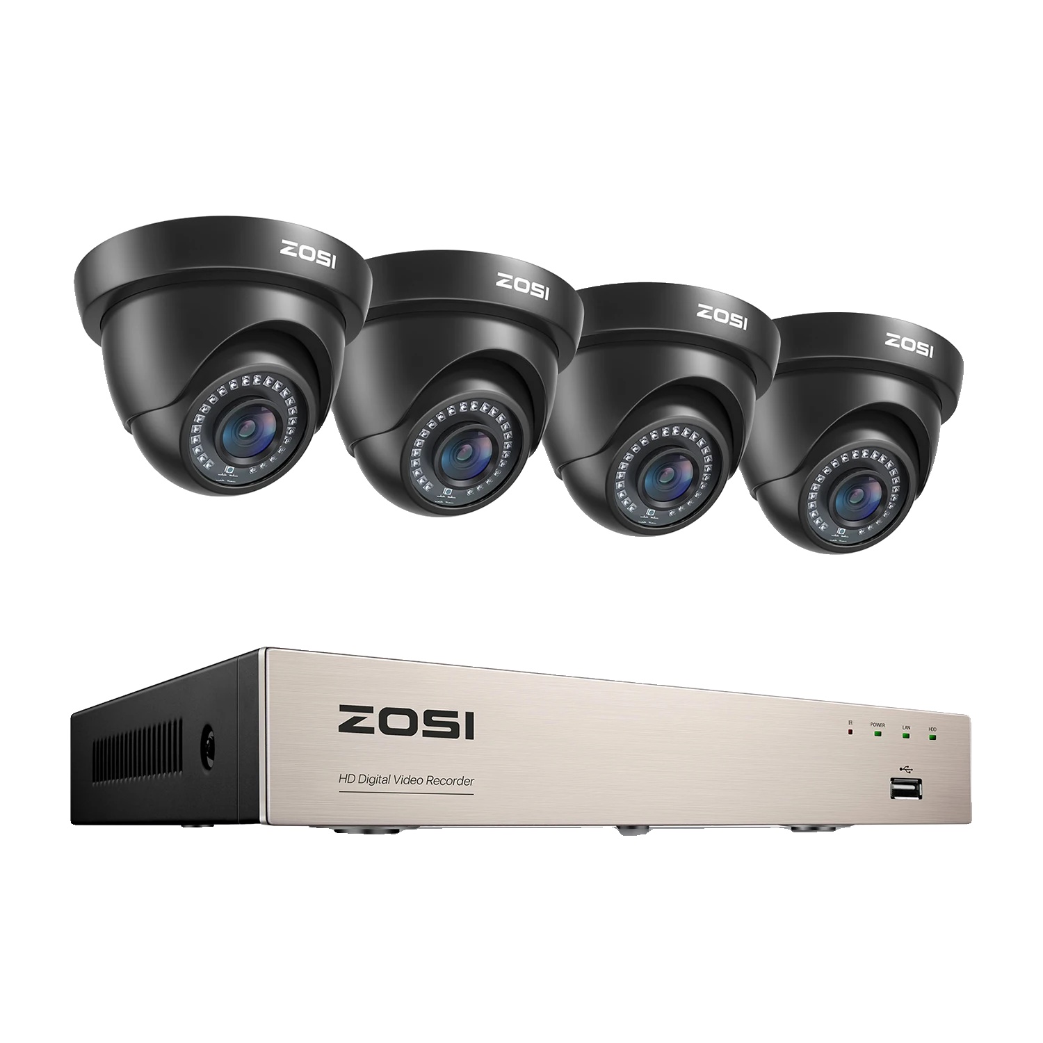 Videoüberwachungssystem, 8 Kanäle, Nachtsichtfähigkeit, 8ch Dvr X 4 Kameras-a, 1t