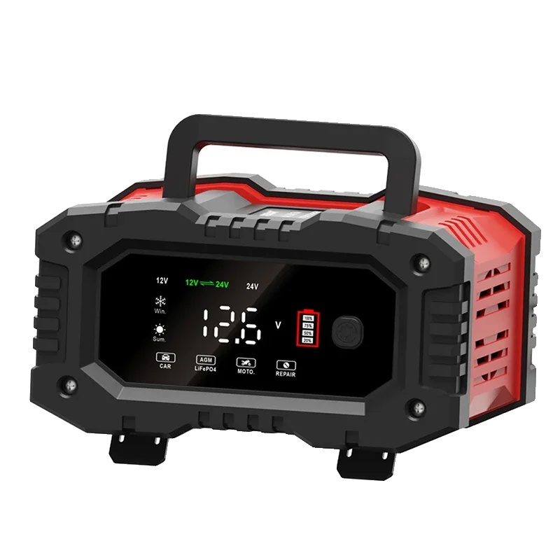 Auto-batterieladegerät, 7-stufen Automatische Ladung, Multiple Kompatibilität, 12-24v 20a 10a