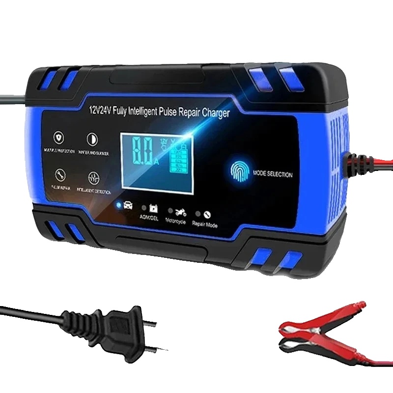 Batterieladegerät, Intelligente Ladetechnologie, Sicherheitsfunktionen, Digitales Lcd-display, Batterieladegerät