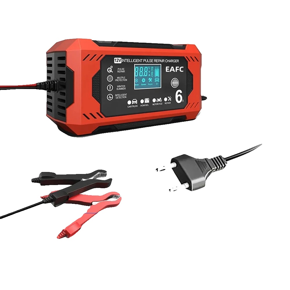 Batterieladegerät, Intelligentes Automatisches Laden, Mehrere Schutzfunktionen, 6a Eu Stecker