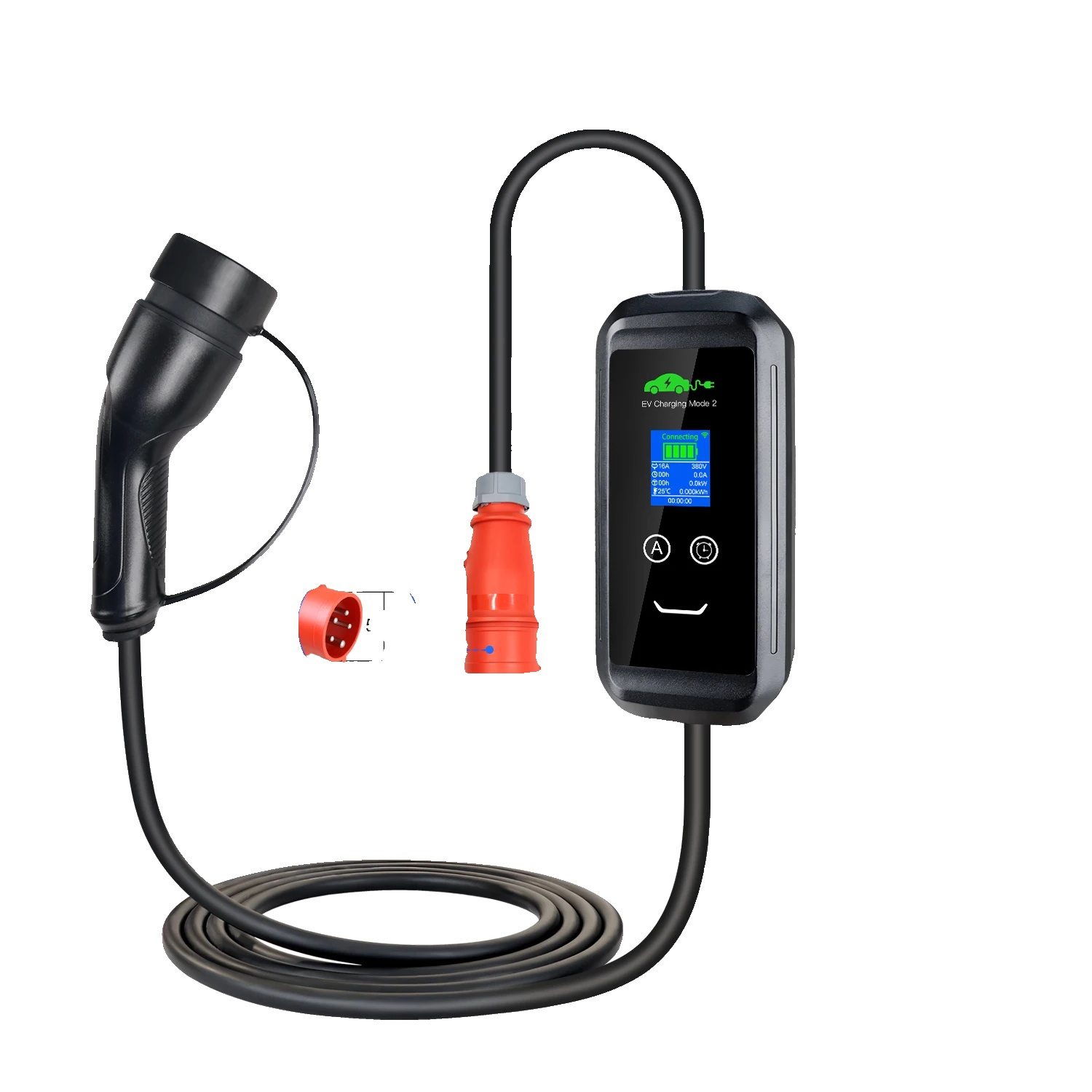 Ev-ladegerät, Einstellbarer Strom, Wifi-smart-steuerung, 7m Mit App, Typ2