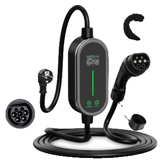 Tragbares Ev-ladegerät, Intelligente Steuerung, Ip66-zertifiziert, 10m Typ2 Mit App, Typ2