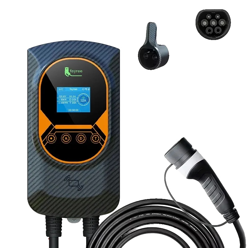 Ev-ladegerät, Dynamische Lastverteilung, Wallbox Mit App-funktion, 7.6kw 32a 1 Phase
