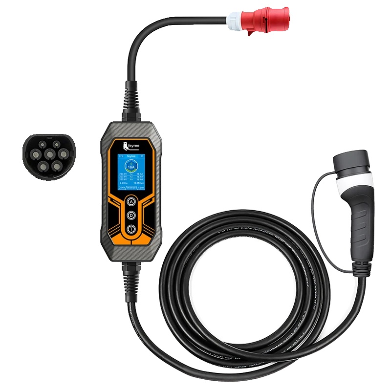 Tragbares Ev-ladegerät, Intelligente App-steuerung, 11kw Leistung, 11kw 5m Kein Adapter