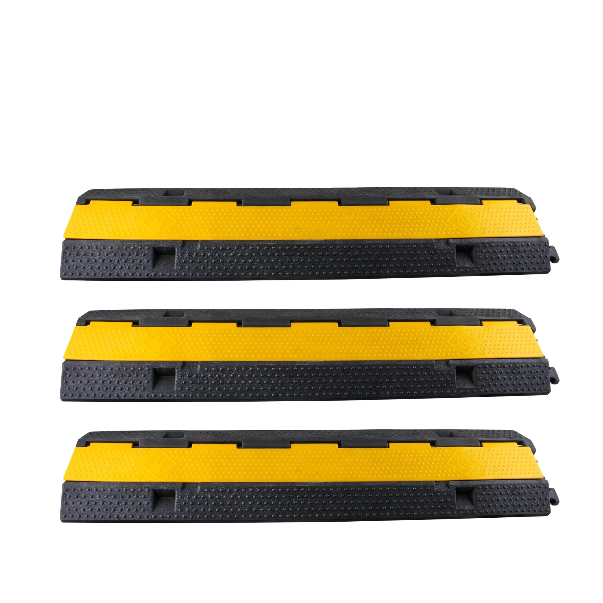 Kabelschutzrampe, 3er Set, Tragfähigkeit 10000 Kg, Abmessungen 101 X 24,5 X 5 Cm, Rutschfeste Oberfläche, Langlebiges Gummimaterial