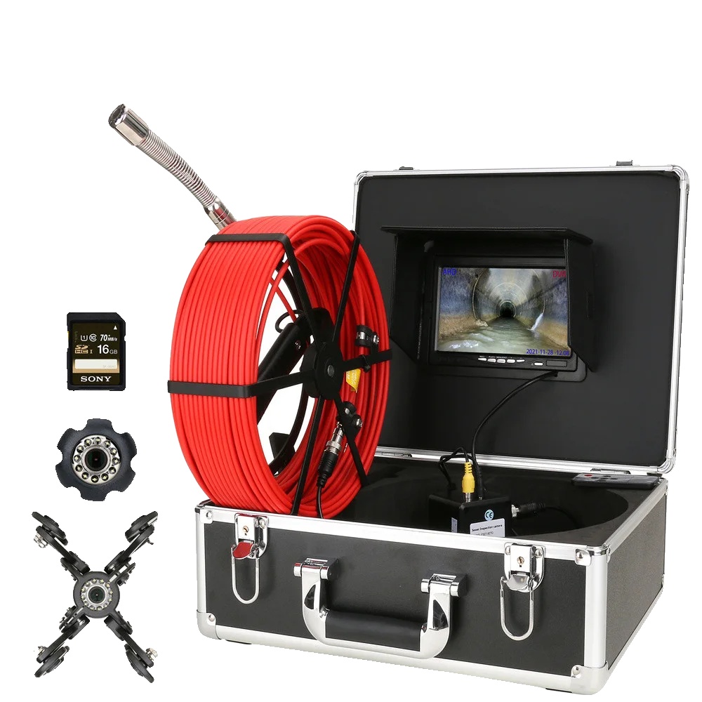 Rohrinspektionskamera, Ahd 1080p, Ip68 Wasserdicht, 7 Zoll Bildschirm, 30m