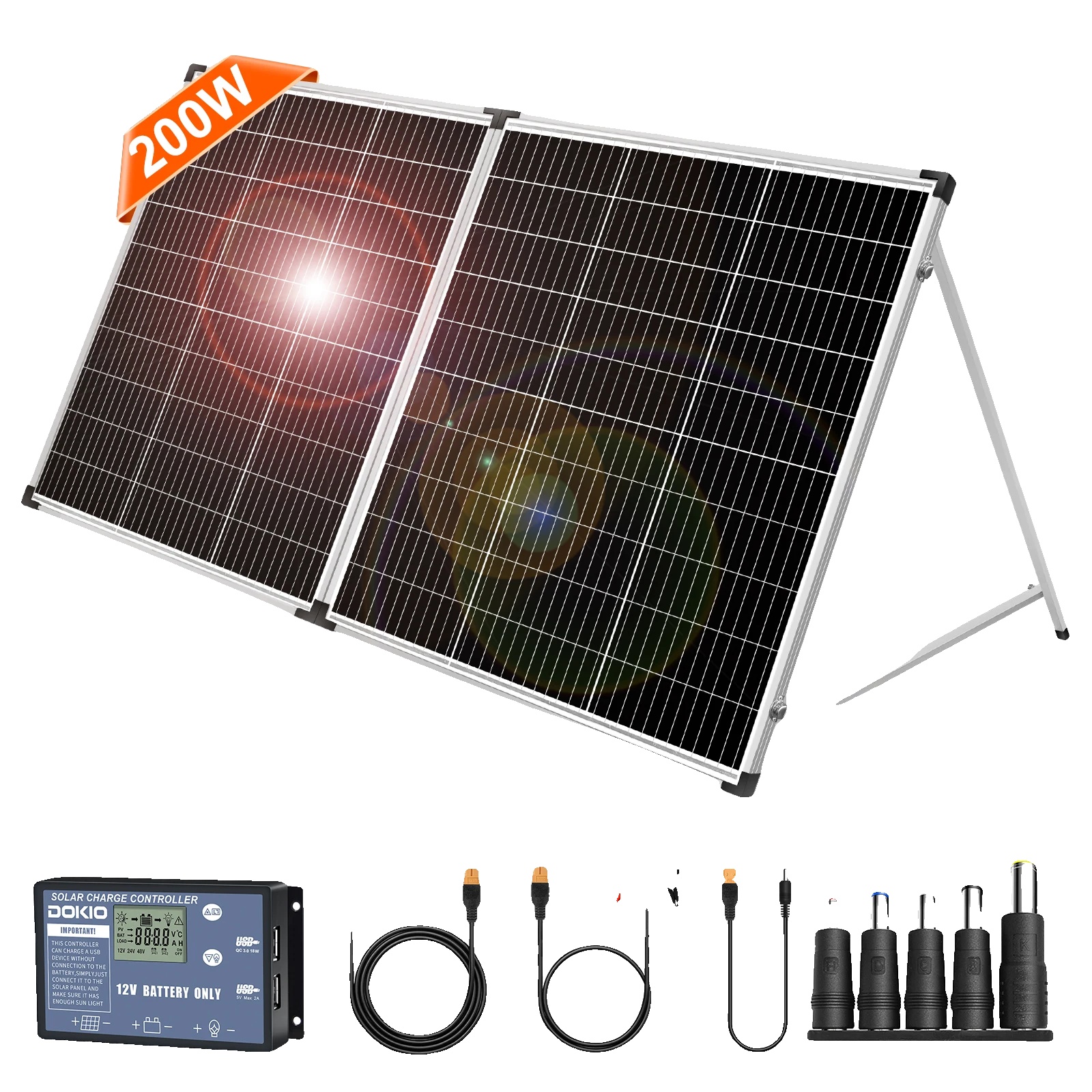Solarpanel, Faltbares Design, Hohe Effizienz, 200w Mit Set