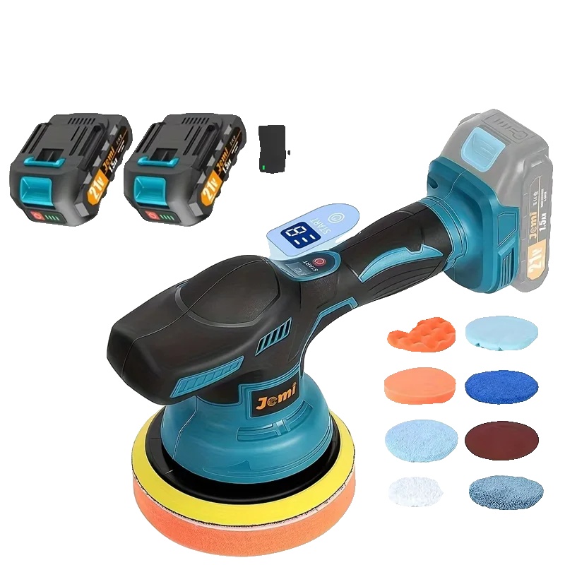 Poliermaschine, Kabelloser Betrieb, Hohe Effizienz, 2xbatterie Set