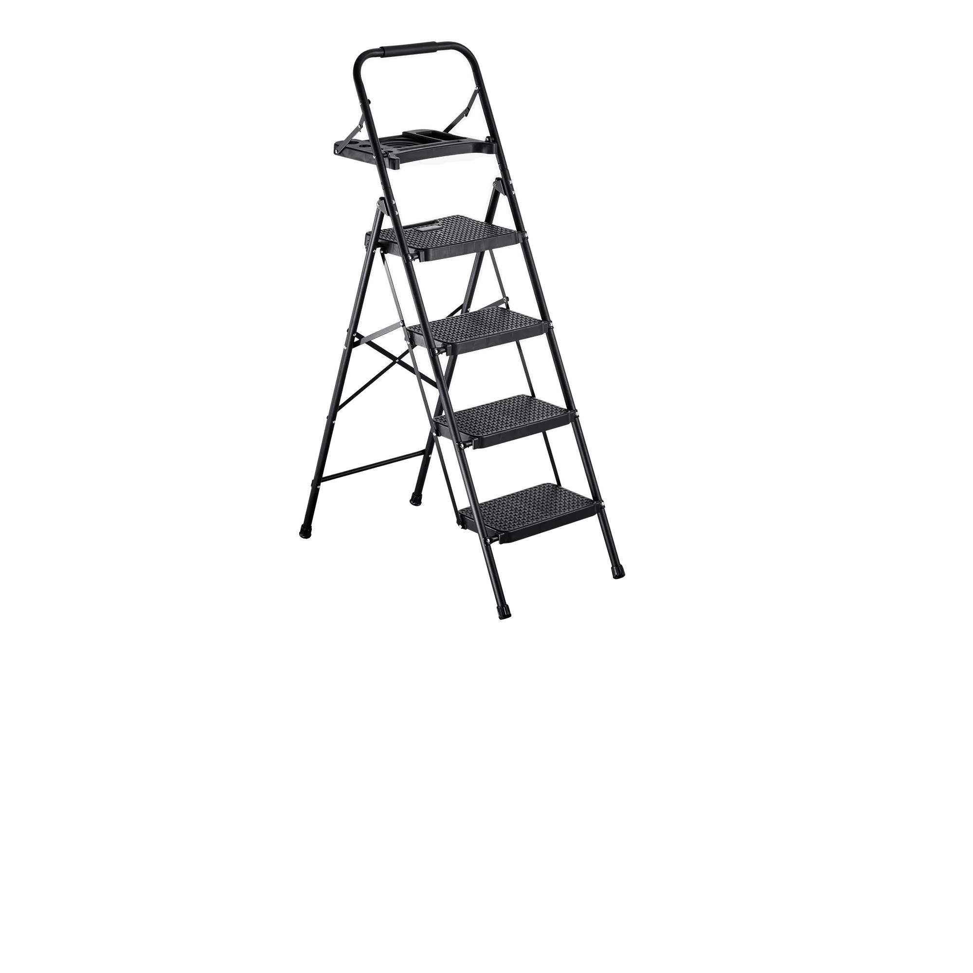 Leiter, Leichtgewichtig, Faltbares Design, 4 Schritte