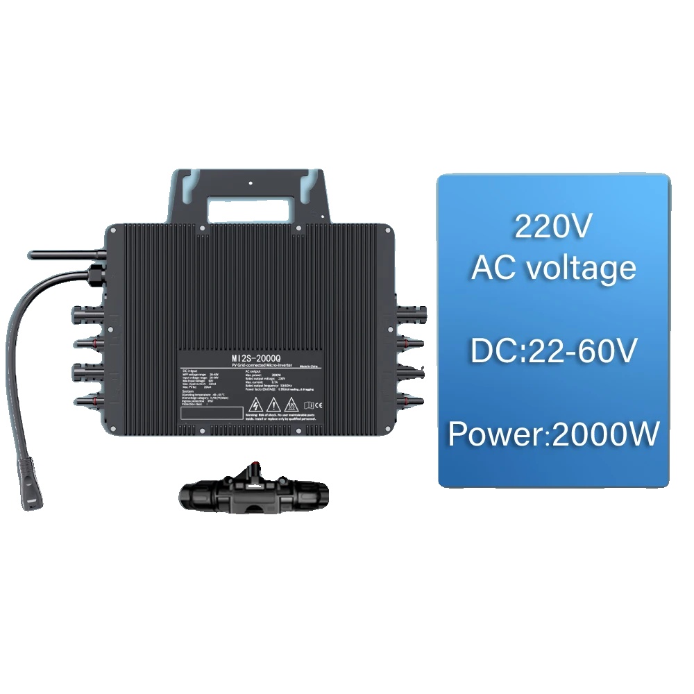 Netzeinspeisewechselrichter, 2000w Leistung, Wifi-steuerung, 2000w Wechselrichter, Ac 230v, Dc 22-50v