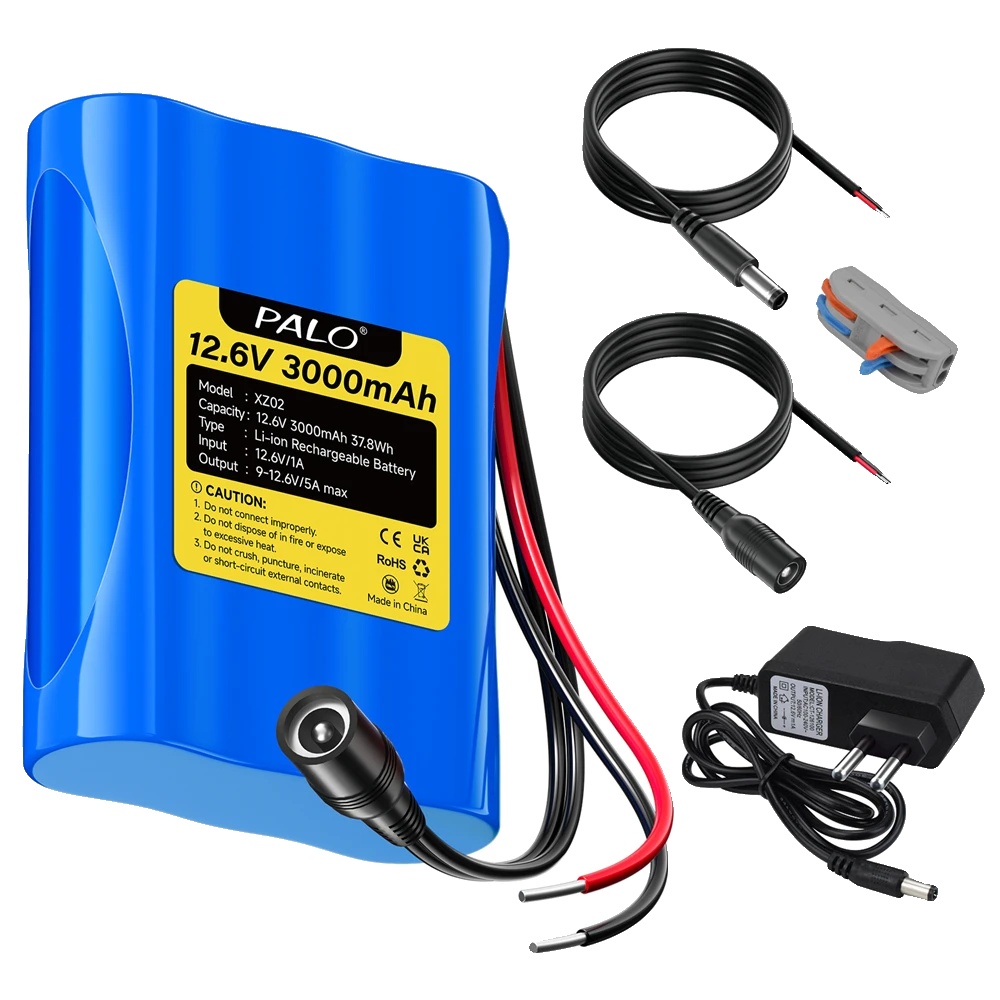 Wiederaufladbarer Lithium-polymer-akku, 3000mah Kapazität, 12,6v Spannung, Eu-stecker