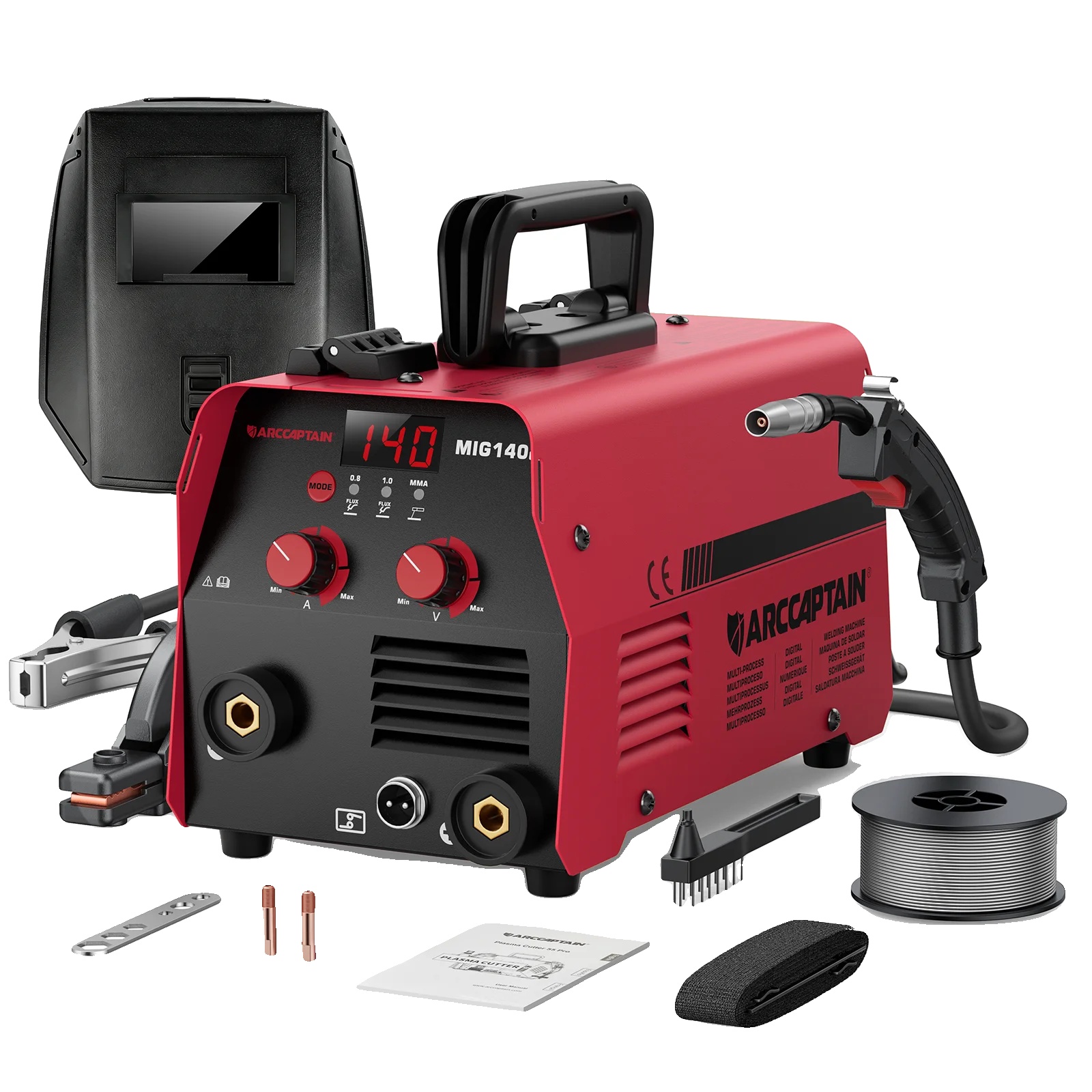 Mig-schweißmaschine, 2-in-1-funktionalität, Einstellbare Drahtzufuhrkontrolle, 220v-240v Eu-stecker