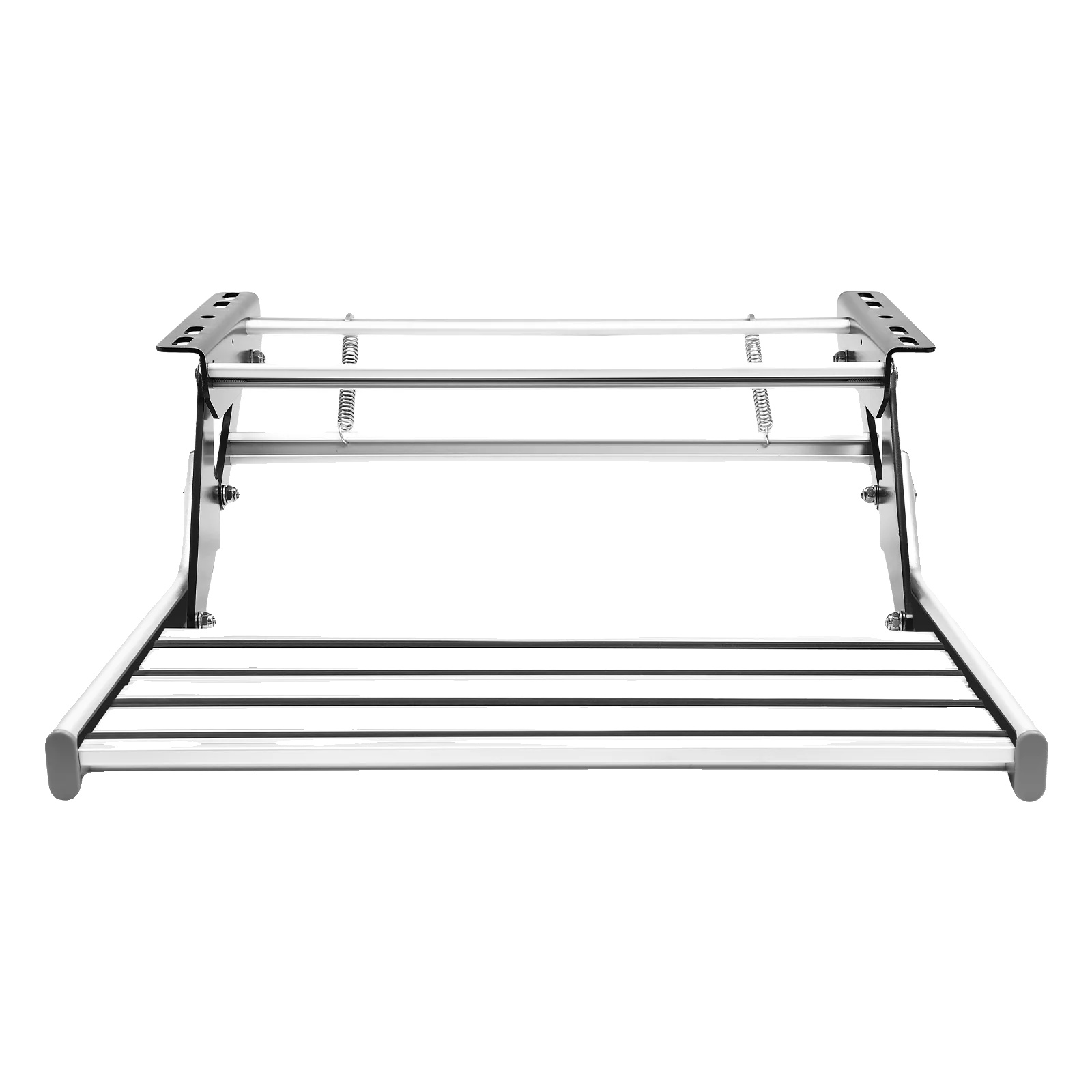 Faltbare Stehleiter, Langlebige Aluminiumlegierung, Rutschfester Fußtritt, Silber