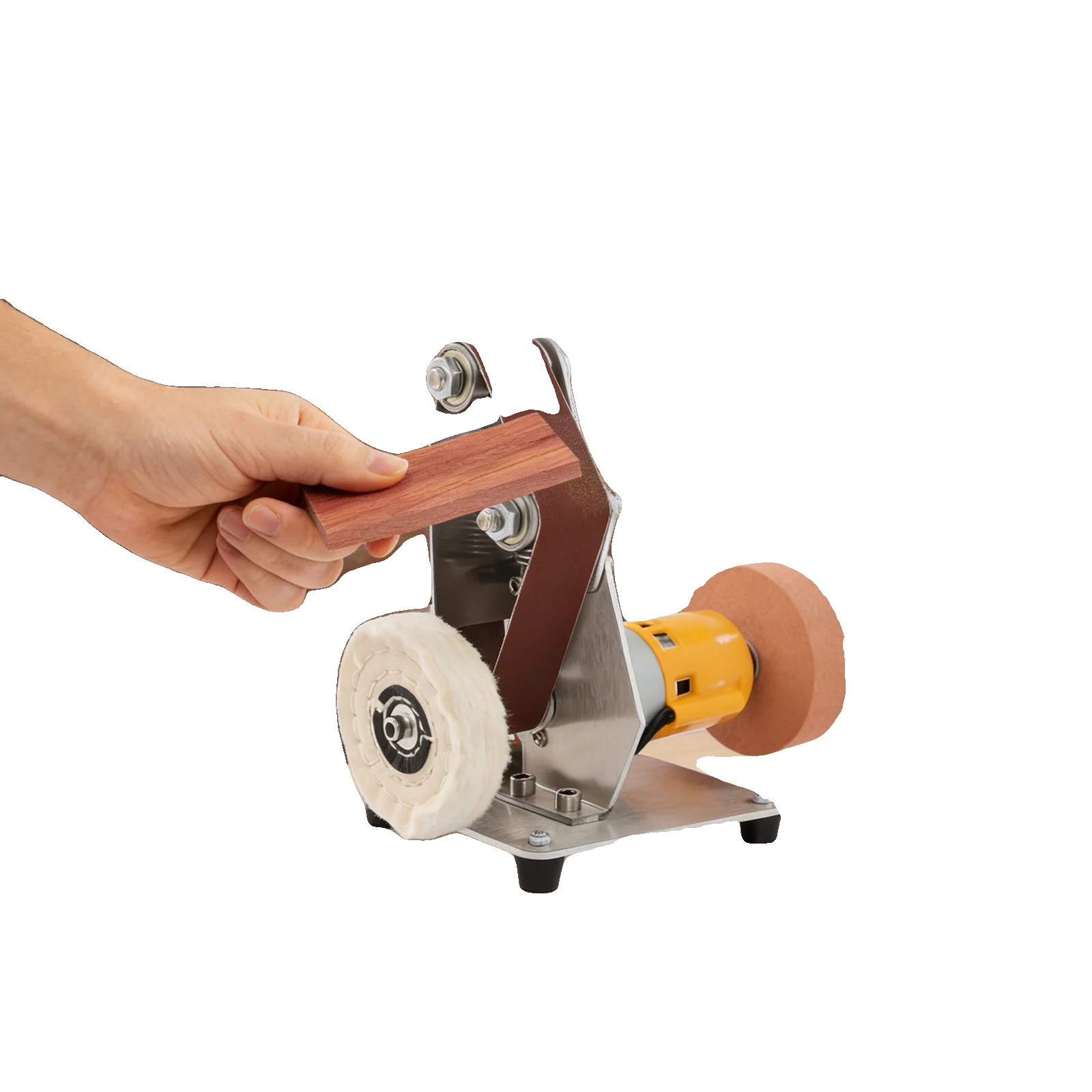 Mini Bandschleifer, Material: 304 Edelstahl, Produktgröße: 151218cm, Stromquelle: Netzbetrieb, Eingangsspannung: 110-240v, Drehzahl: 4000-9000u/min