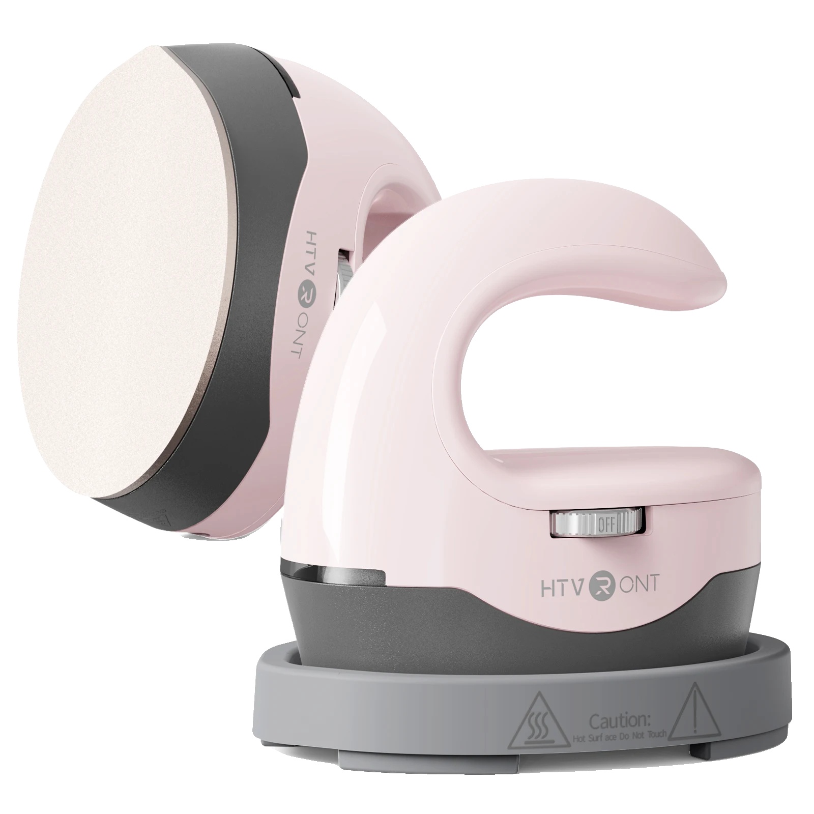 Heißpressmaschine, Kompakte Größe, Einstellbare Temperatureinstellungen, H1 Pastellrosa, Eu-a