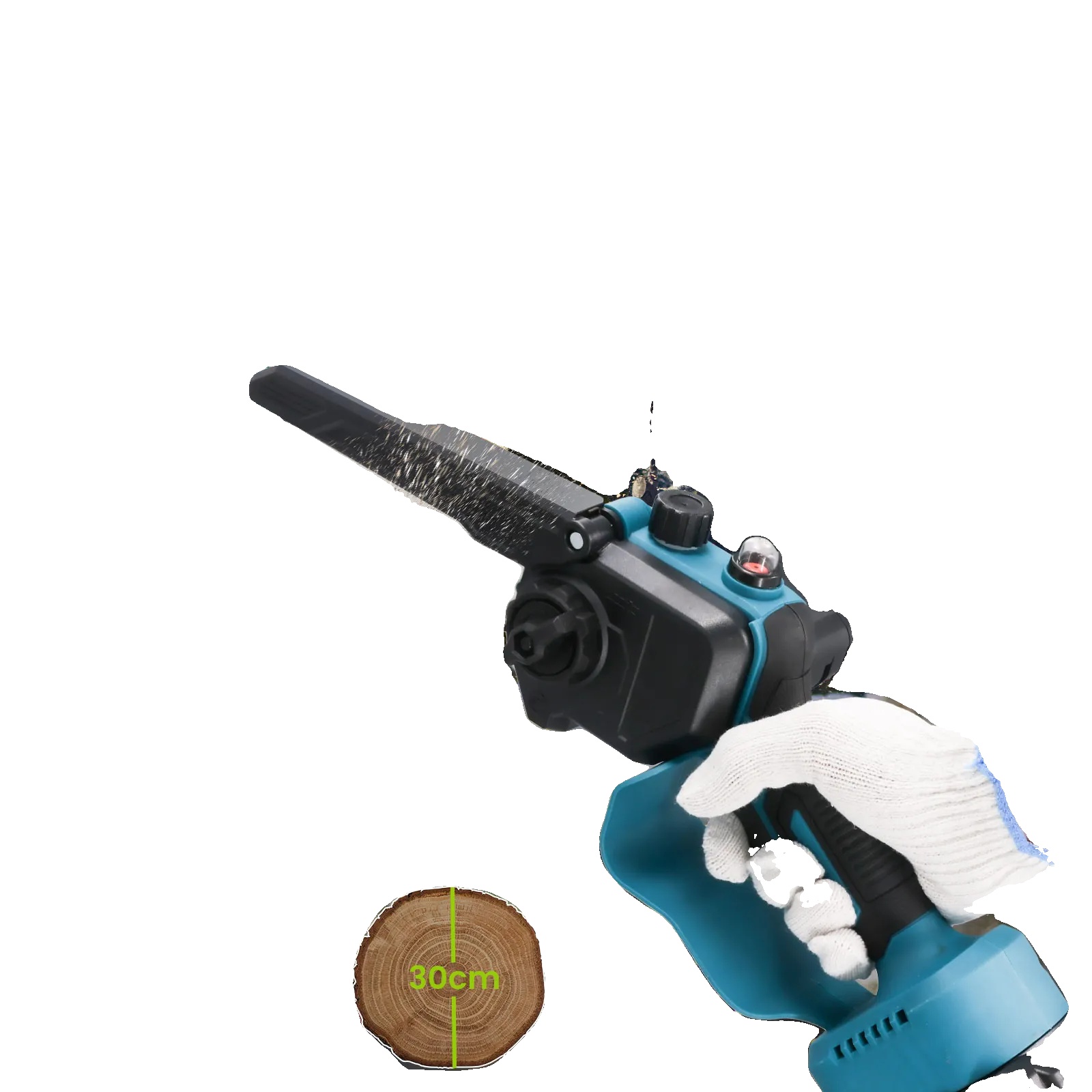 Akku-elektro-kettensäge, 15 Cm Schnittlänge, Handdesign, Mit 1 Batterie