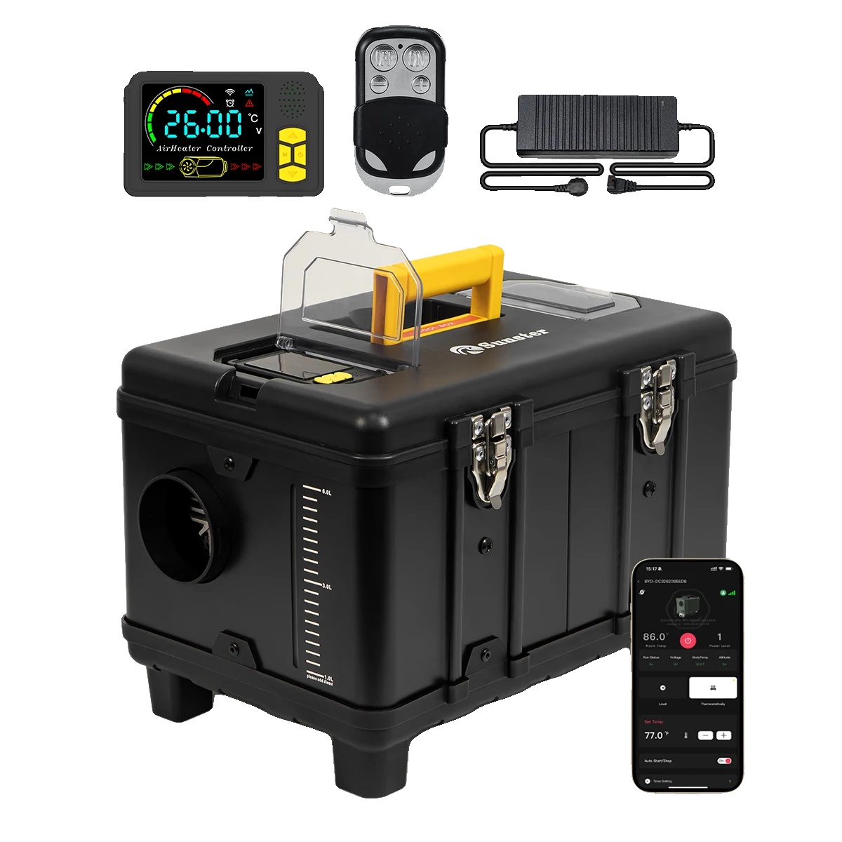 Diesel-luftheizung, Bluetooth-steuerung, Tragbares Design, 8kw