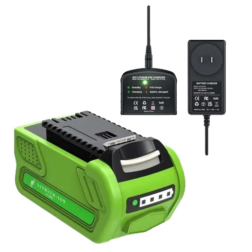 Lithium-ionen-batterie, 8000mah Kapazität, Kompatibel Mit Greenworks 40v Werkzeugen, 1 Batterie 1 Ladegerät