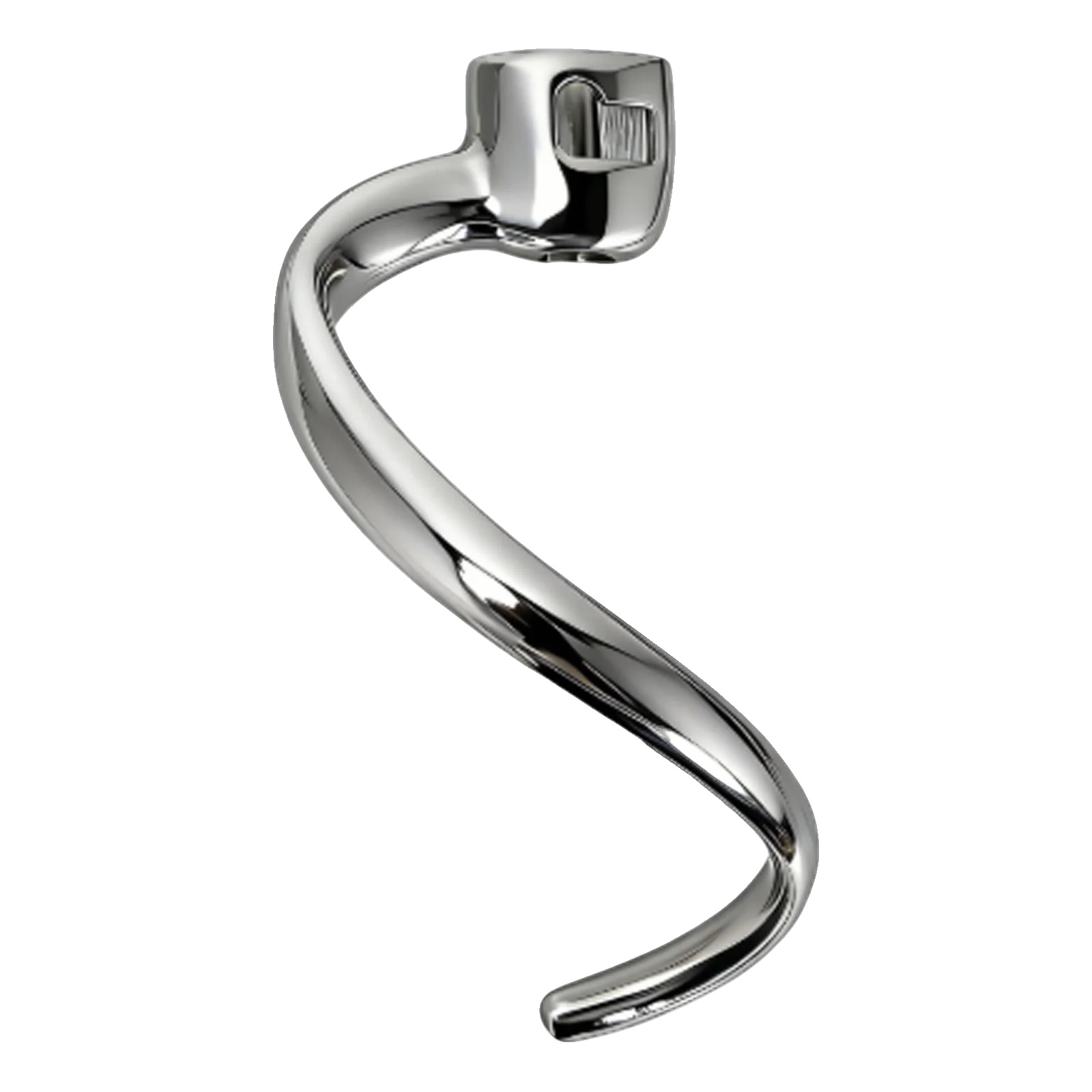 Teighaken, Edelstahl, Ergonomisches Design, Silber