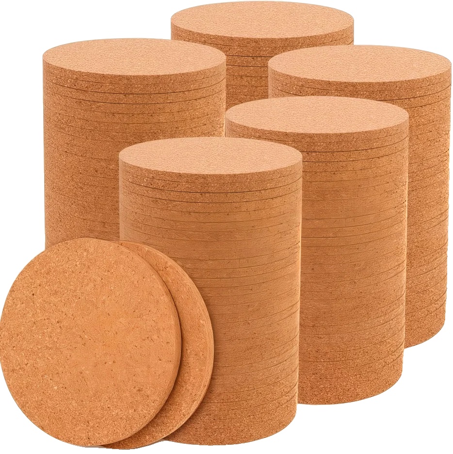 Korkuntersetzer, Saugfähig, Rutschfest, 200pcs10x10x0.4cm