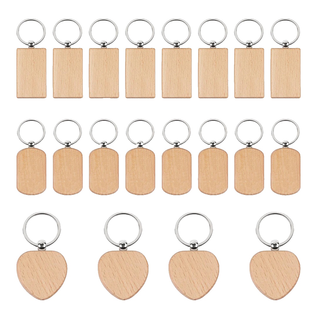 Lasergravur-kit, Sperrholzmaterial, 20 Stück, Schlüsselanhängergröße: 5 Cm, Brennpunkt: 127 Mm, Entwickelt Für Lasergravur